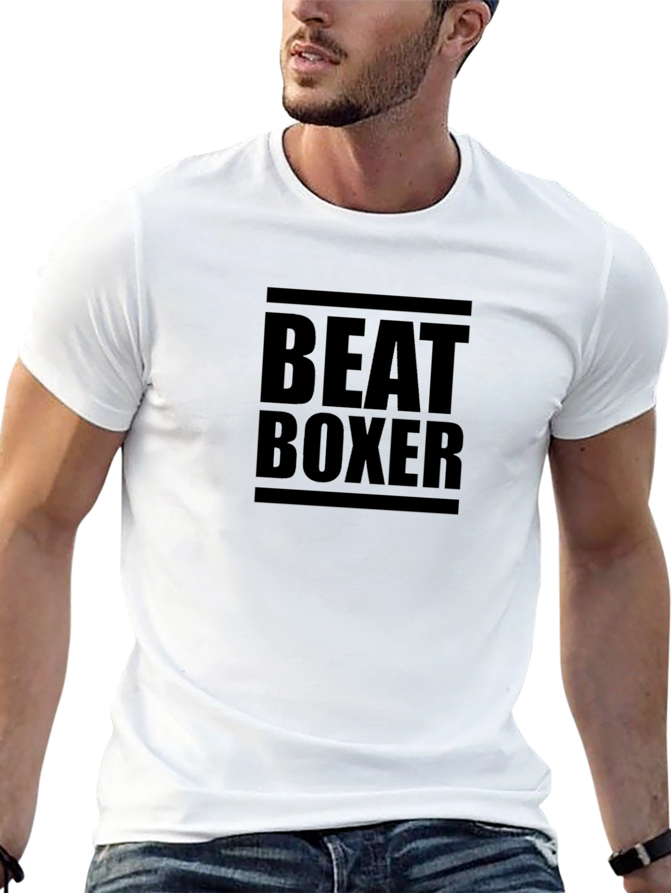 Black Beat Boxer Black Graphic Tee view 13