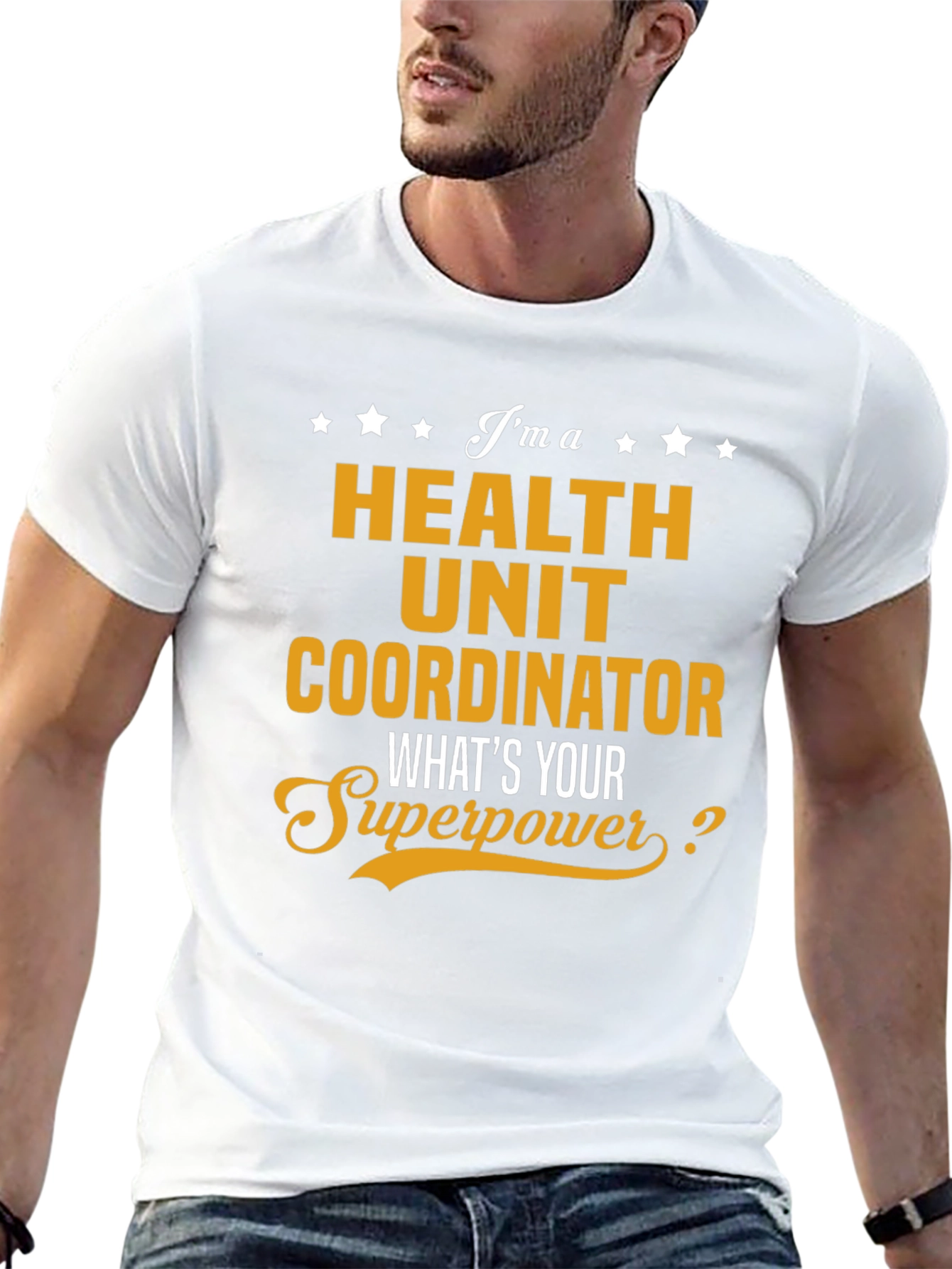 Black Health Unit Coordinator Superpower T-Shirt view 13