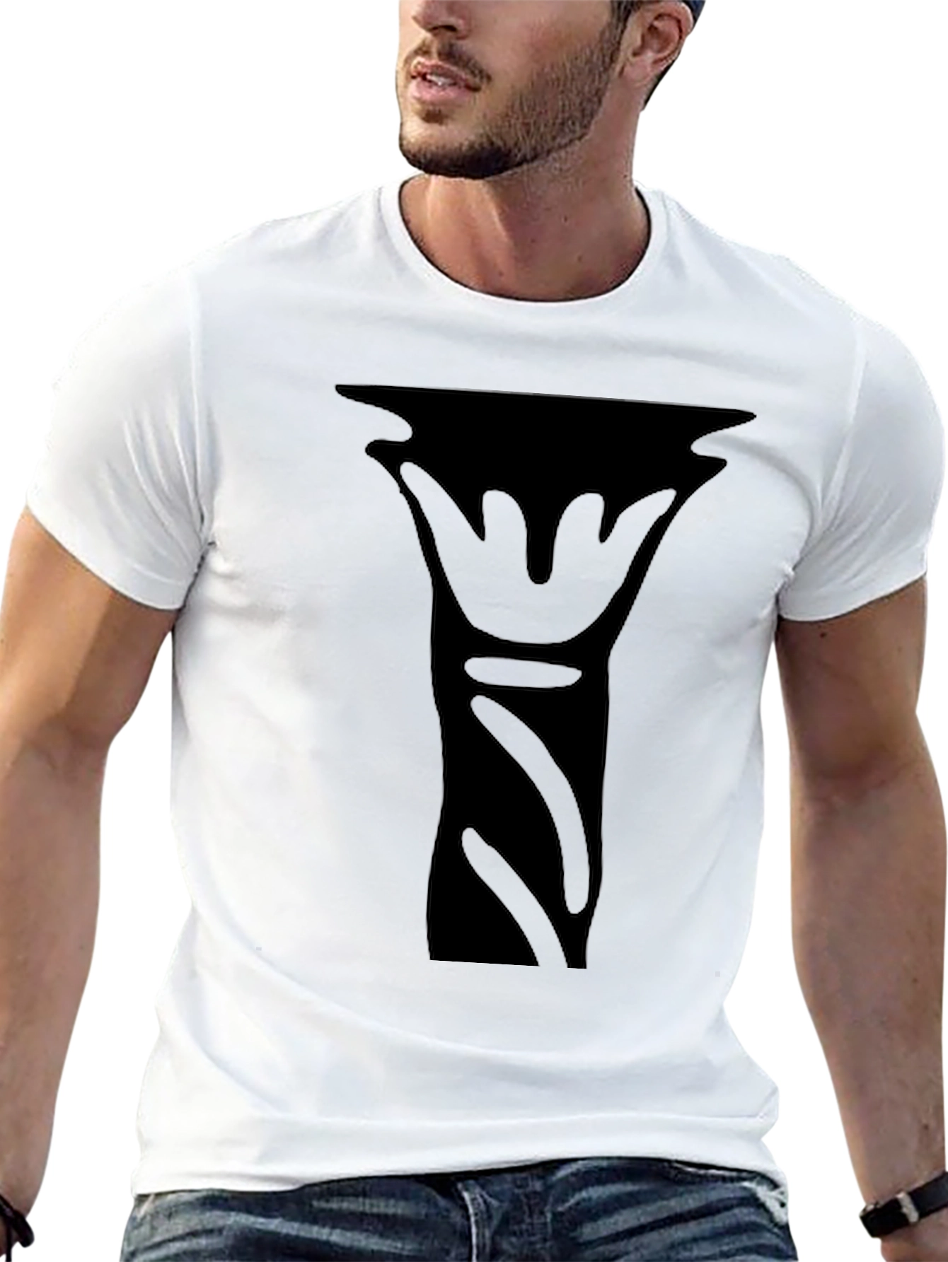 Black Black Graphic Tee - Abstract Art view 13