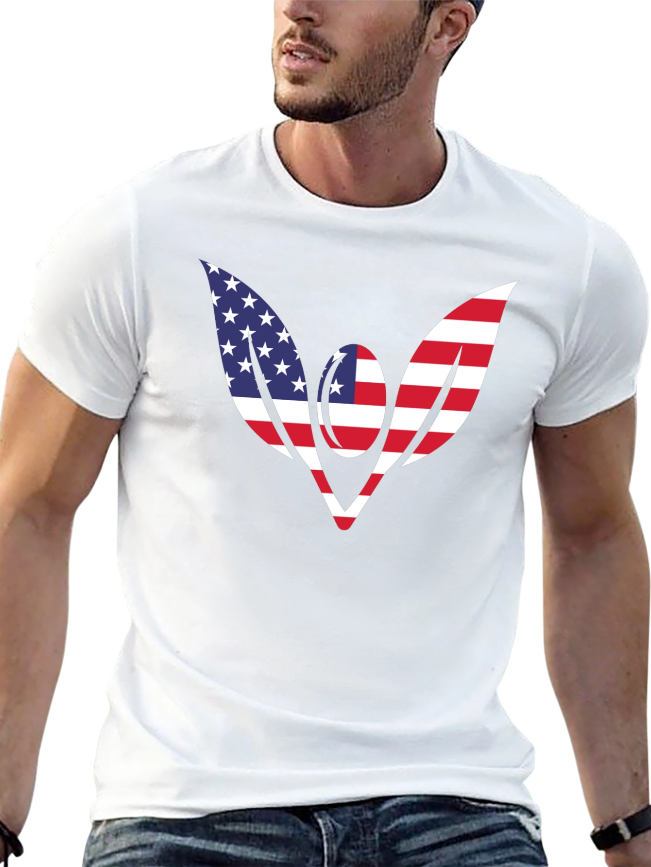 Black American Flag Wings T-Shirt - Patriotic Tee view 13