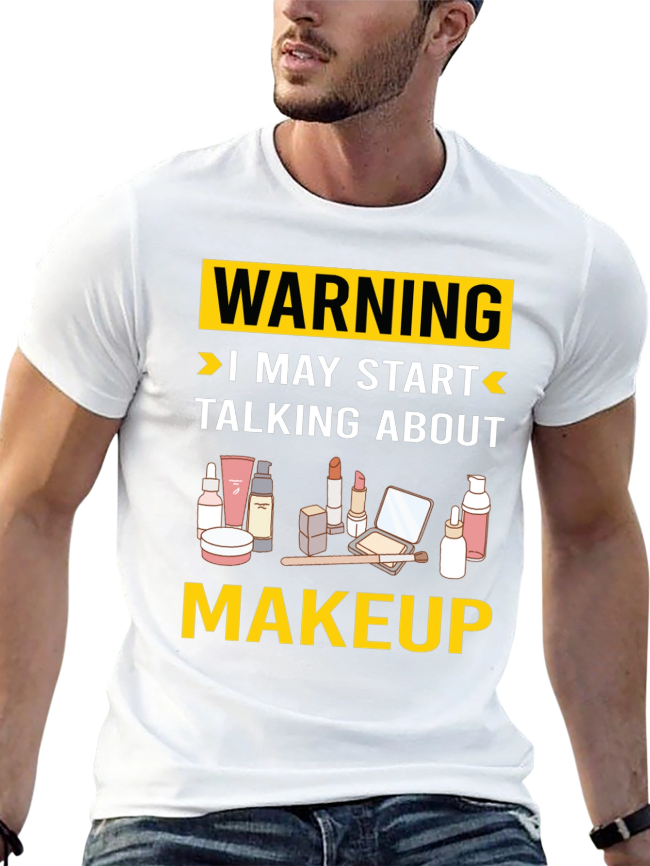 Black Warning Makeup T-Shirt view 13