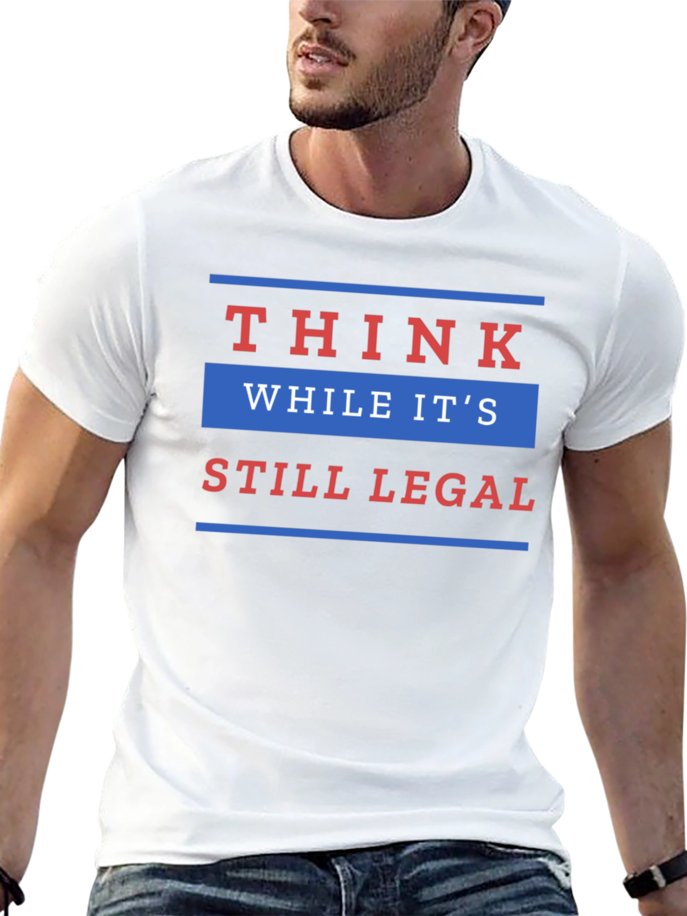 Black Think While It's Still Legal T-Shirt view 13