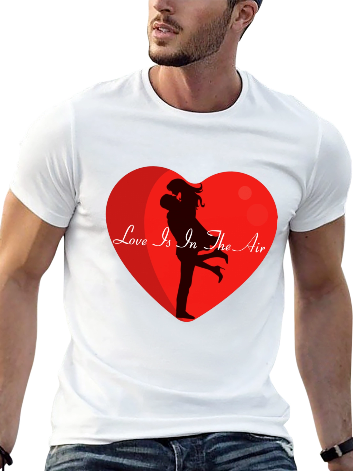 Black Love Is In The Air Graphic T-Shirt view 13