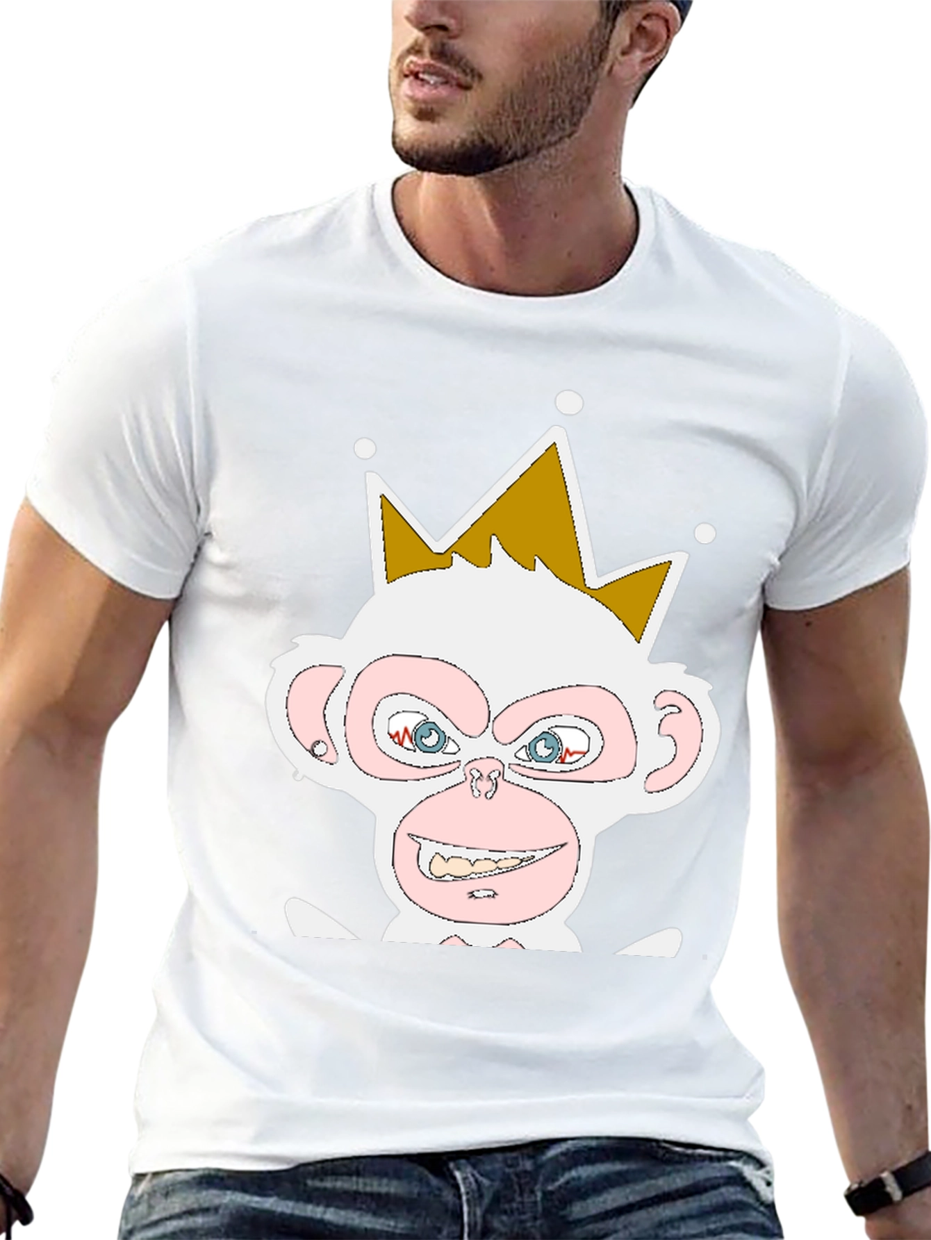 Black King Monkey T-Shirt - Cartoon Ape Tee view 13