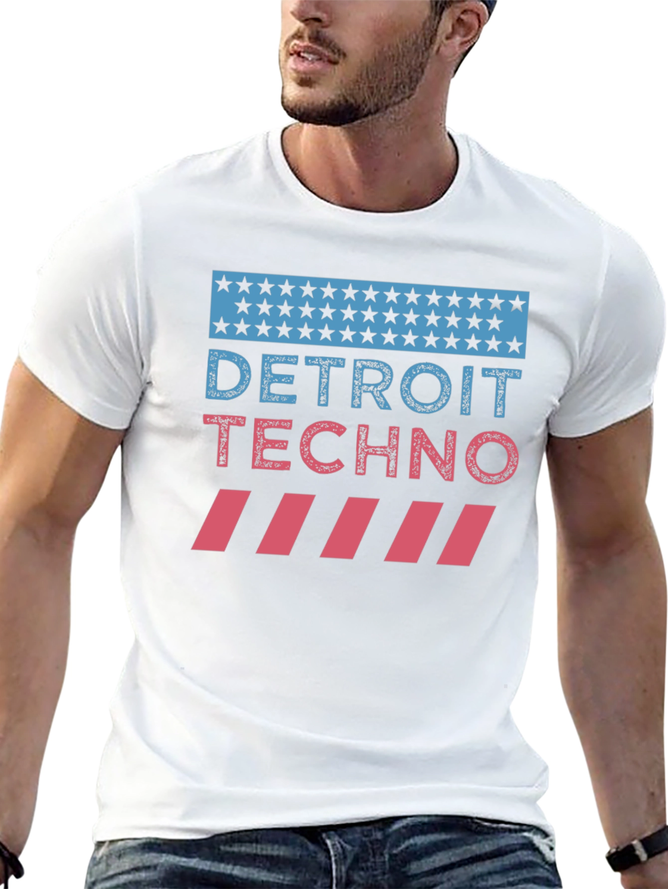 Black Detroit Techno Graphic T-Shirt - Music Lover Tee view 13