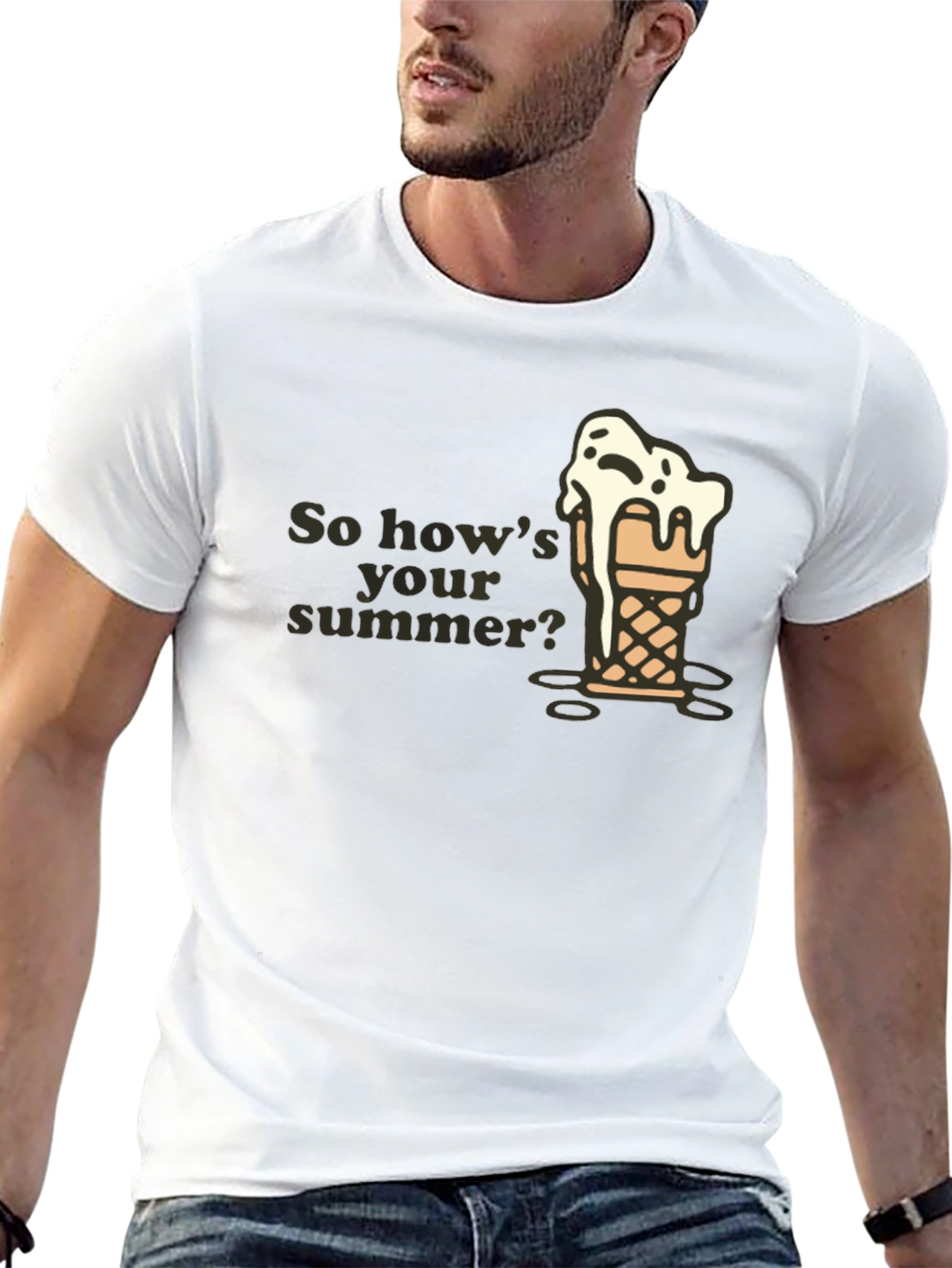 Black Summer Ice Cream Men's T-Shirt view 13