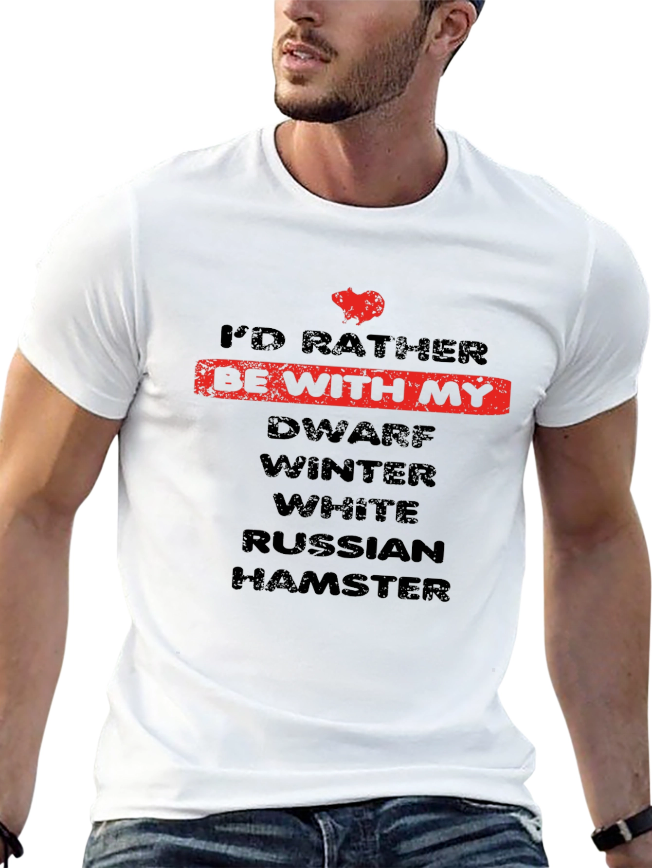 Black Dwarf Hamster Lover T-Shirt view 13