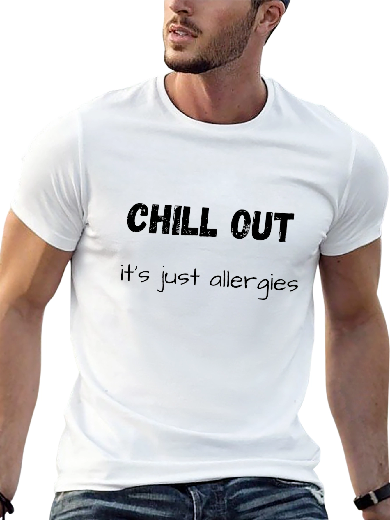 Black Chill Out Allergy Tee - Comfort & Style view 13