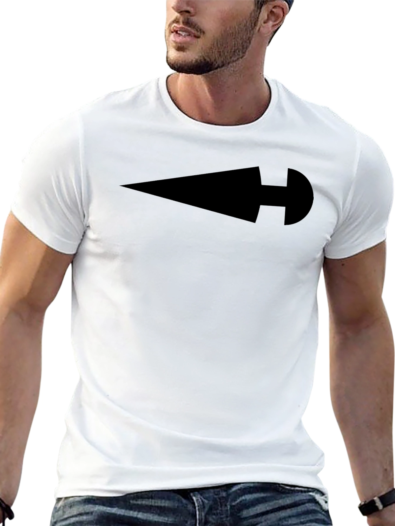 Black Arrow Graphic Black Tee - Casual Style view 13