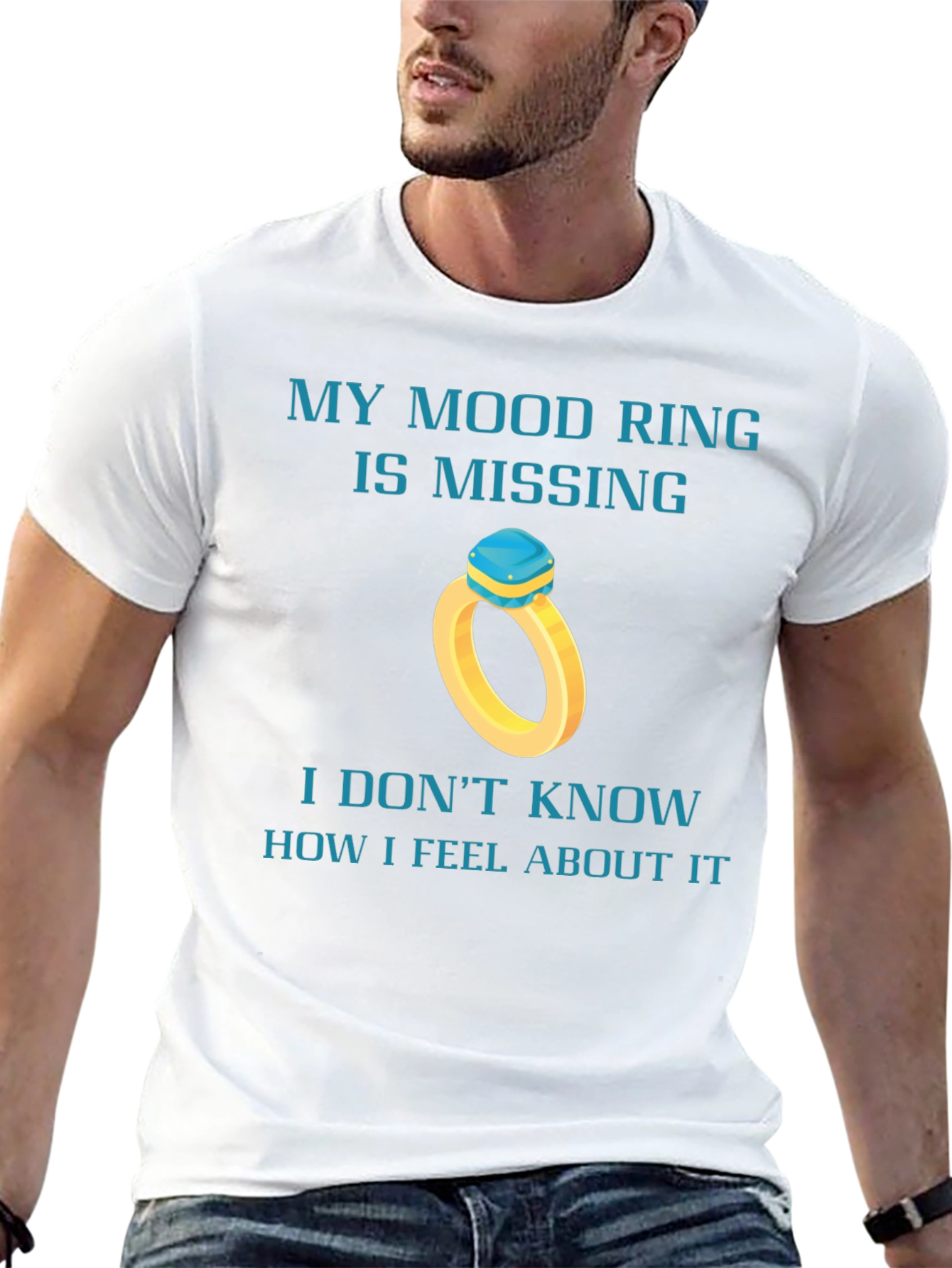 Black Mood Ring Missing Graphic Tee view 13