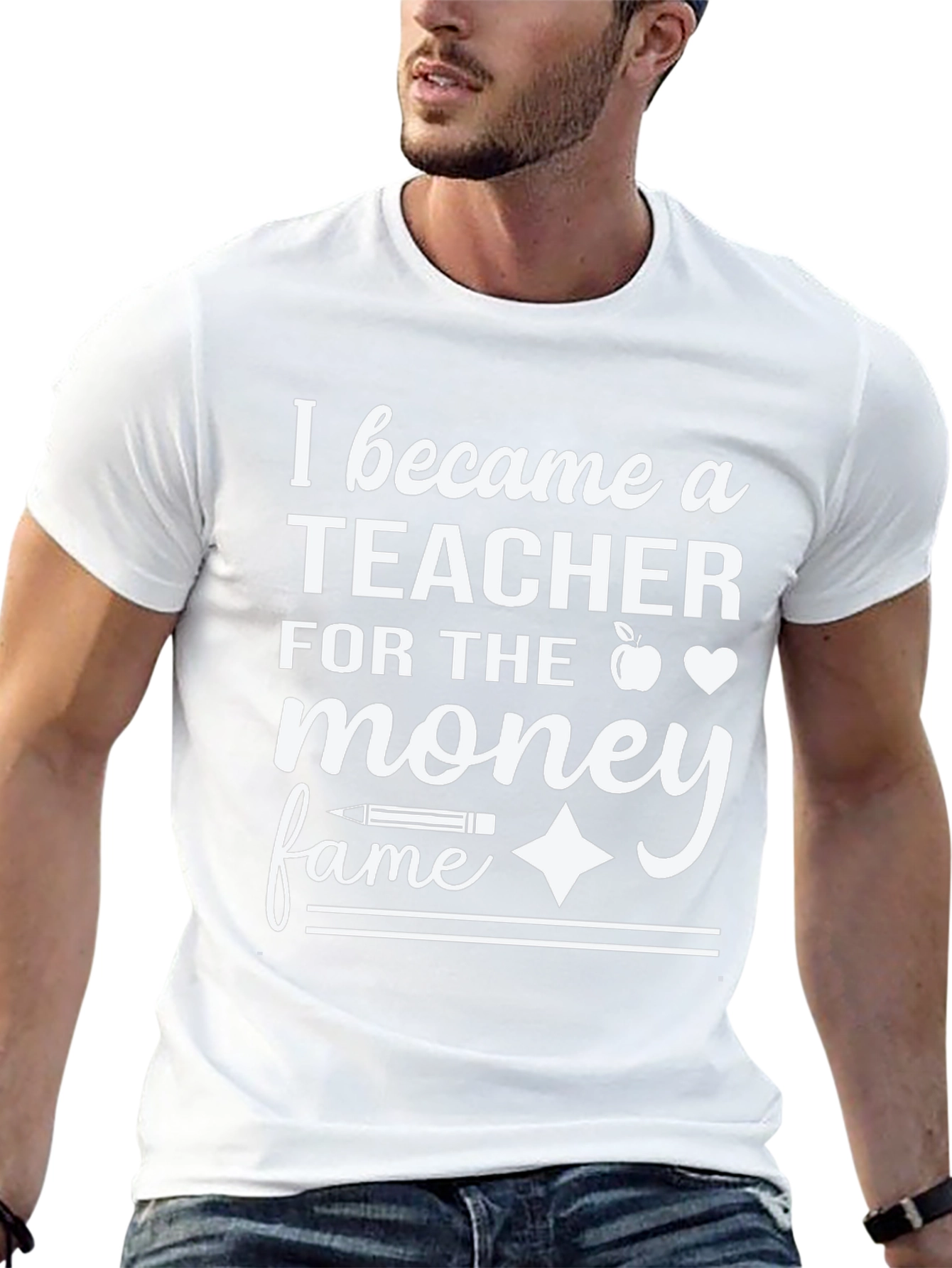 Black Teacher Money Fame T-Shirt view 13