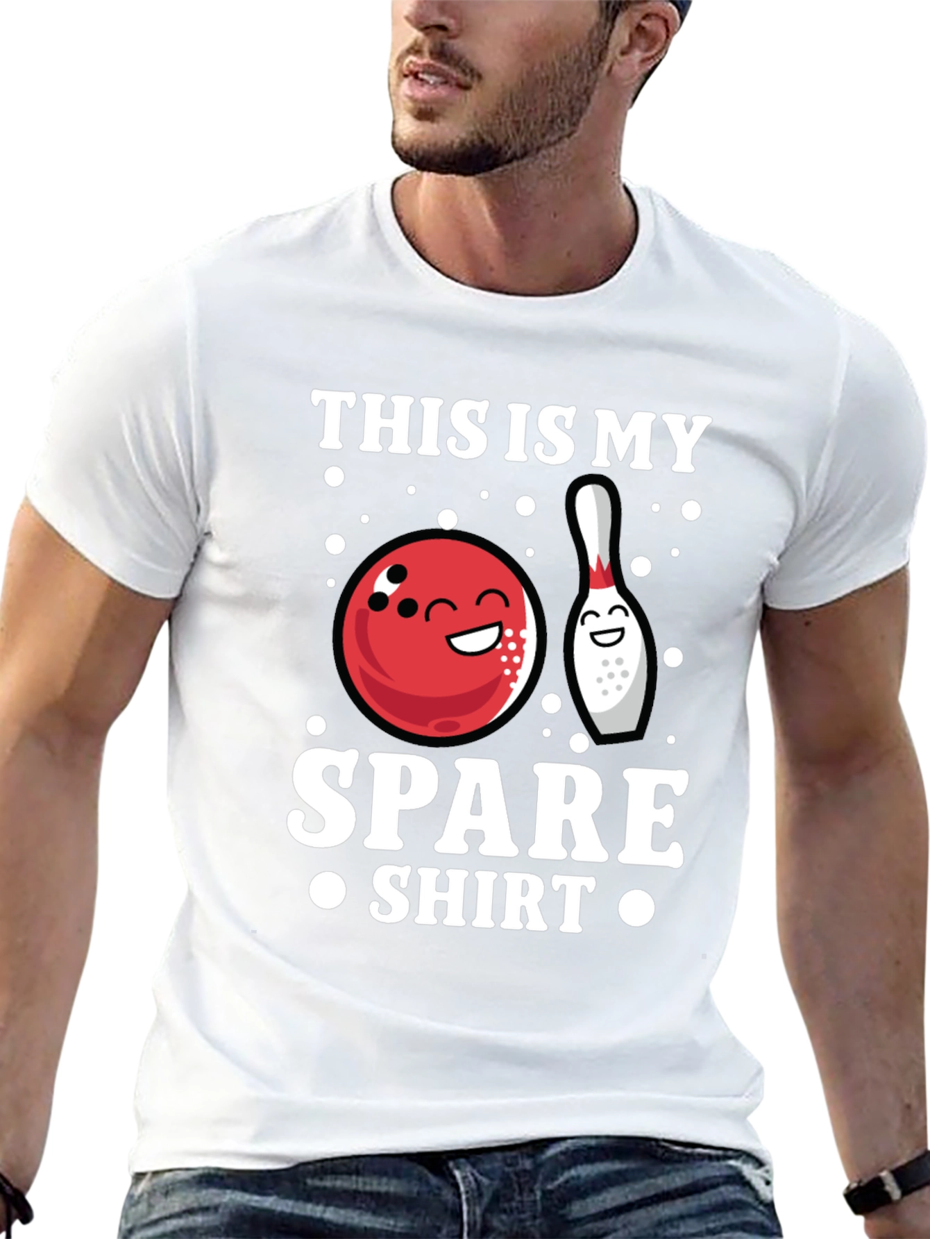 Black Bowling Spare Shirt - Funny Bowler T-Shirt view 13