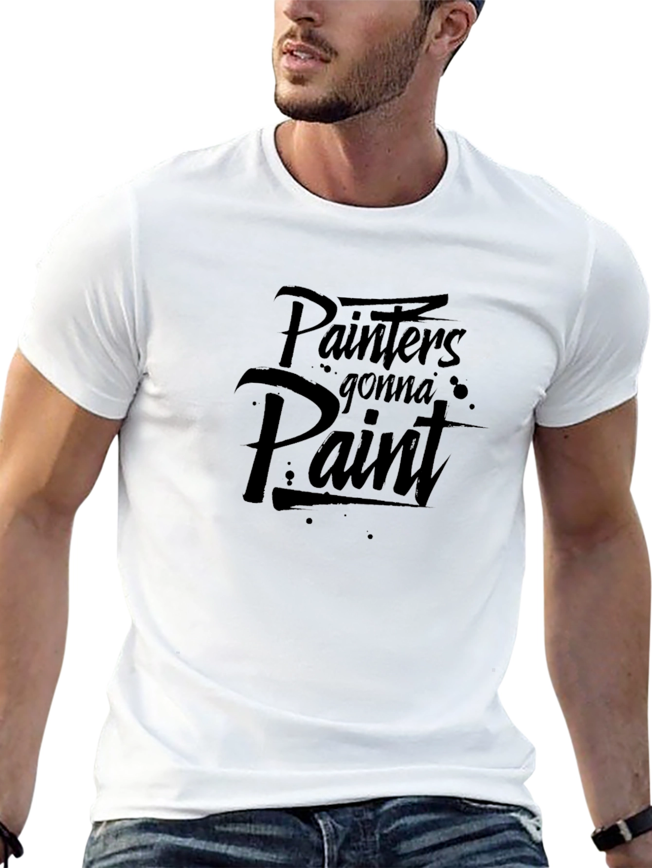 Black Painter's Gonna Paint T-Shirt - Artistic Apparel view 13