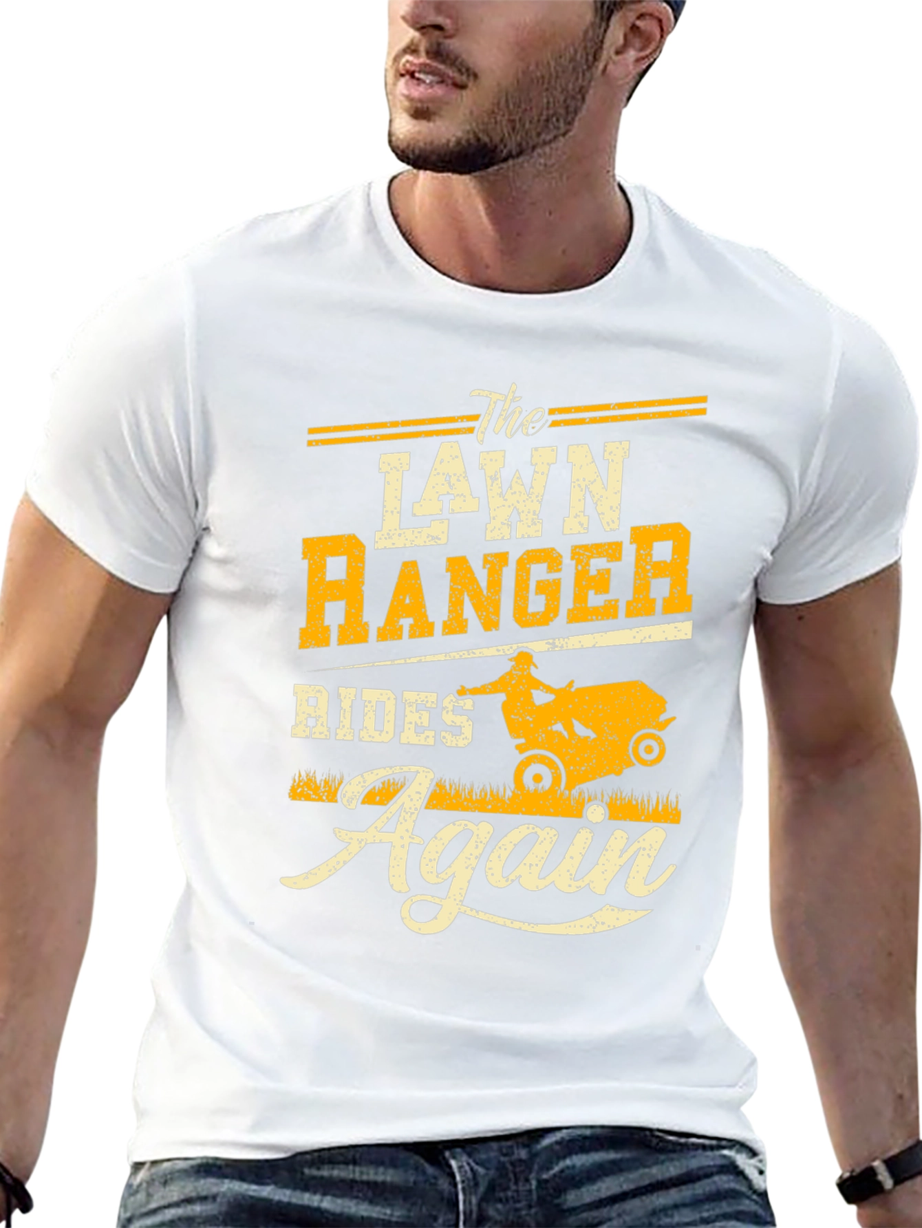 Black The Lawn Ranger Rides Again Graphic T-Shirt view 13