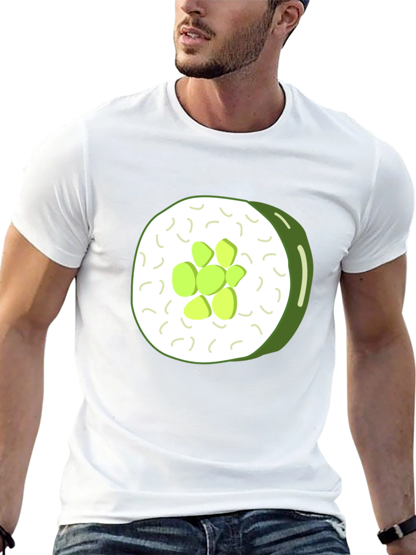 Black Sushi Roll Graphic Tee - Foodie T-Shirt view 13