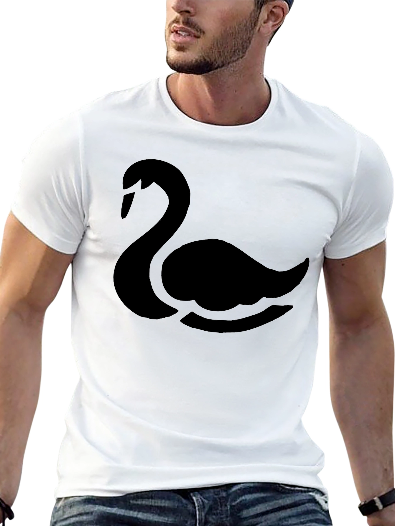 Black Black Swan Graphic Tee - Mens Stylish Casual Shirt view 13