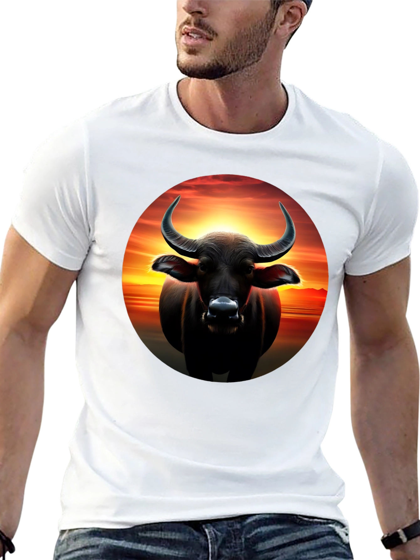 Black Buffalo Sunset Graphic Tee view 13