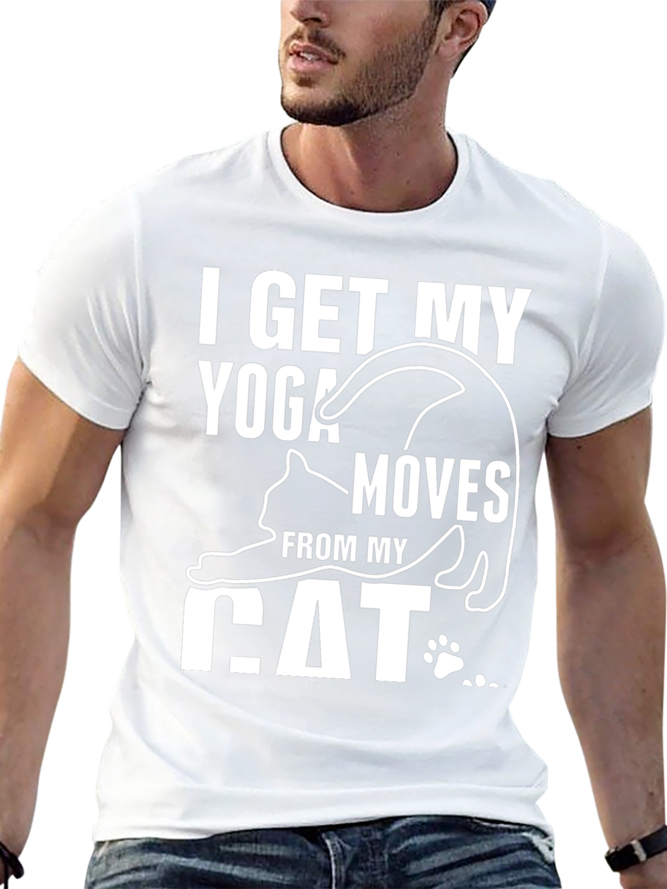 Black Yoga Cat T-Shirt view 13