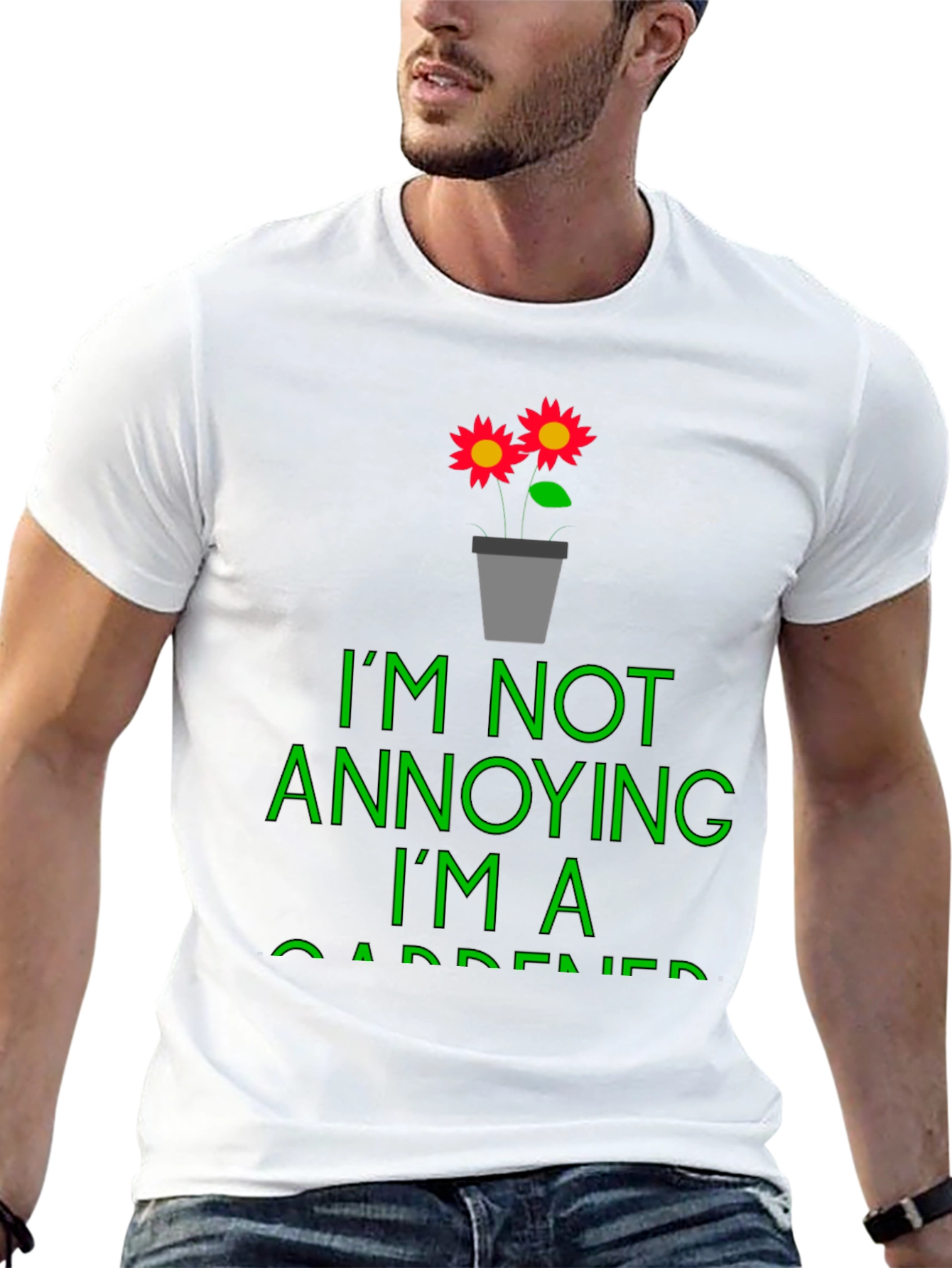 Black Funny Gardener T-Shirt - I'm Not Annoying view 13
