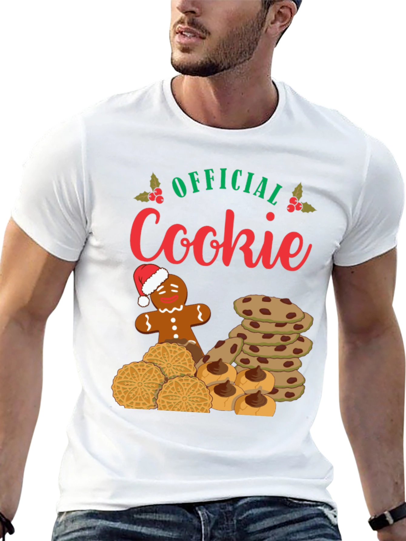 Black Official Cookie Christmas T-Shirt view 13