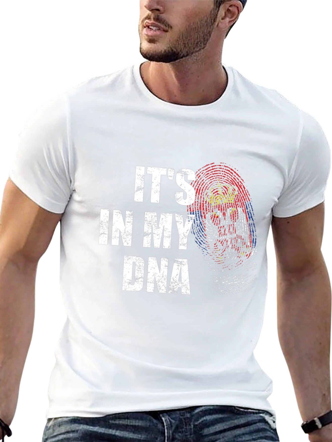 Black It's in My DNA Graphic Tee - Black Cotton T-Shirt view 13