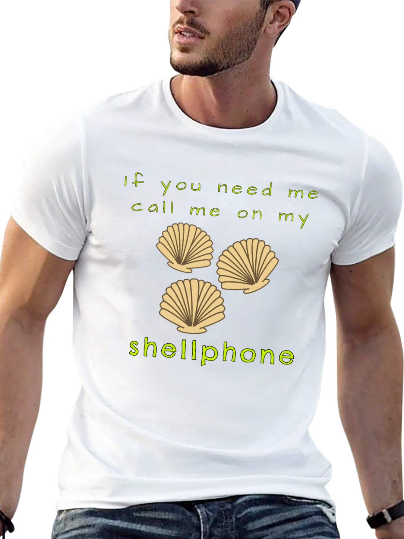 Black Shellphone T-Shirt - Funny Beach Humor Tee view 13