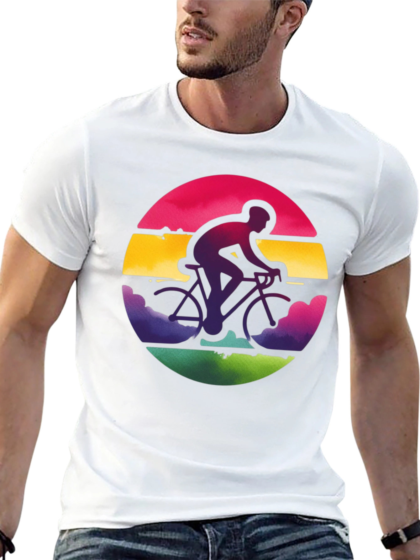 Black Retro Cycling T-Shirt view 13