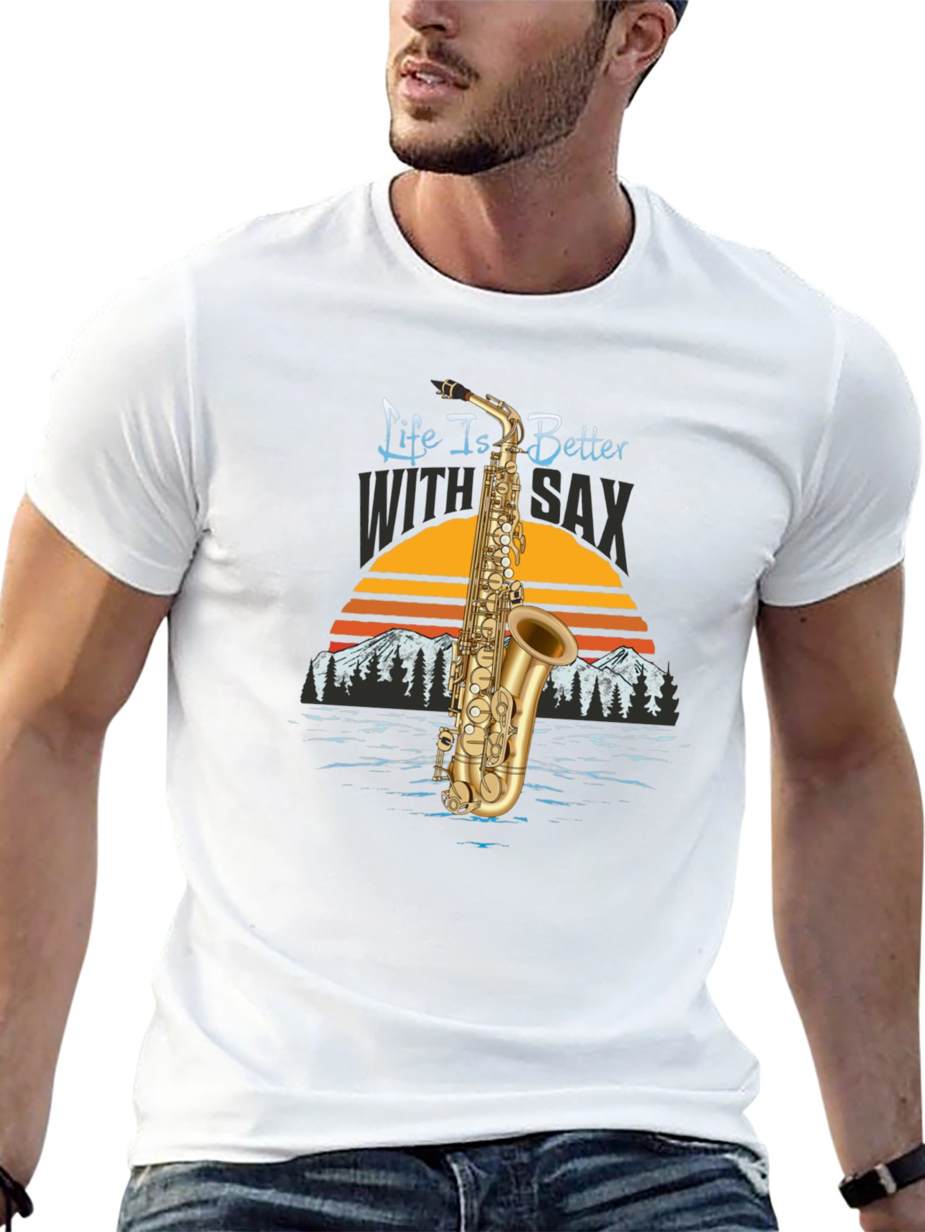 Black Life is Better with Sax Black T-Shirt view 13