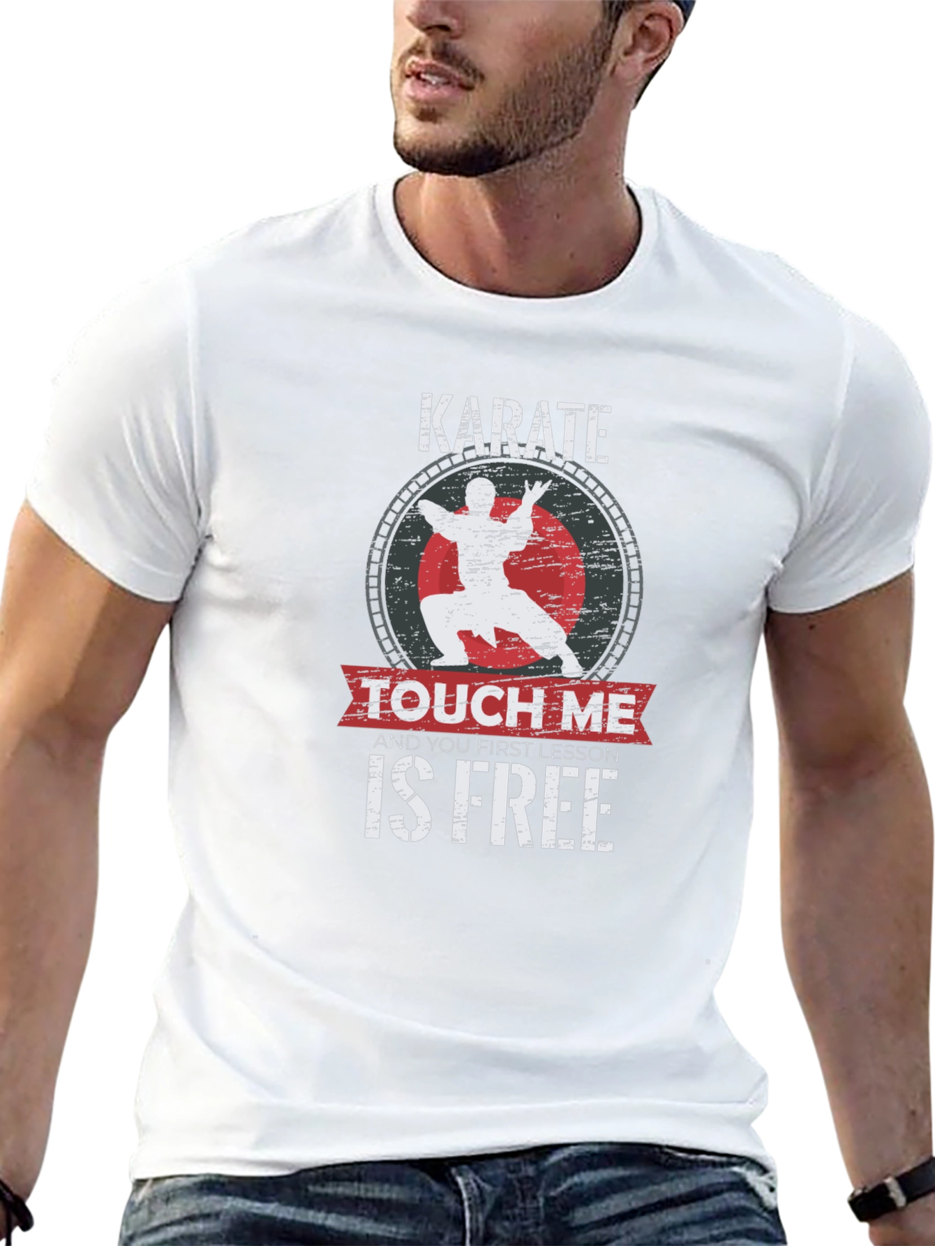 Black Karate Touch Me T-Shirt - Funny Martial Arts Tee view 13