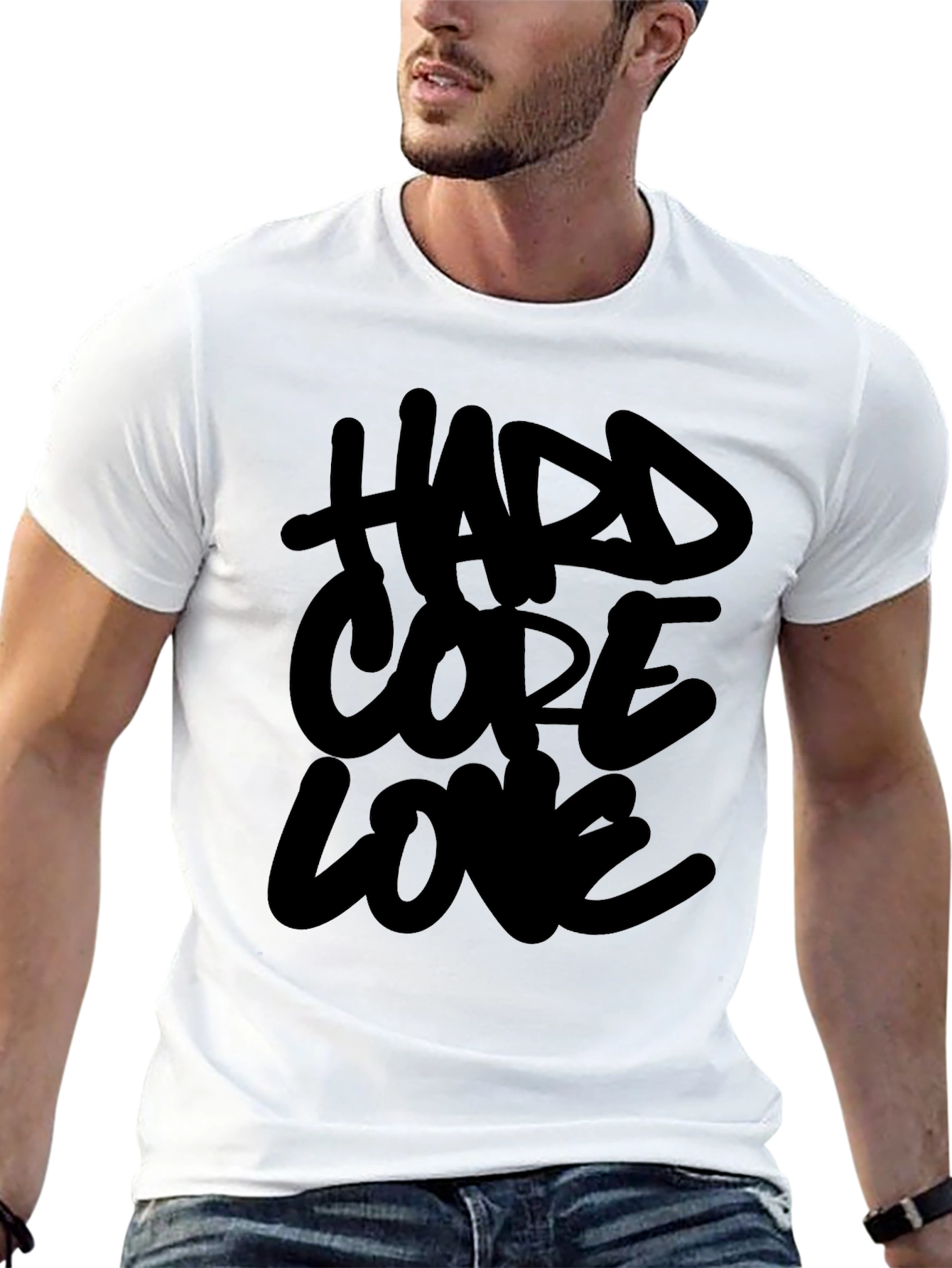 Black Hardcore Love Black T-Shirt view 13