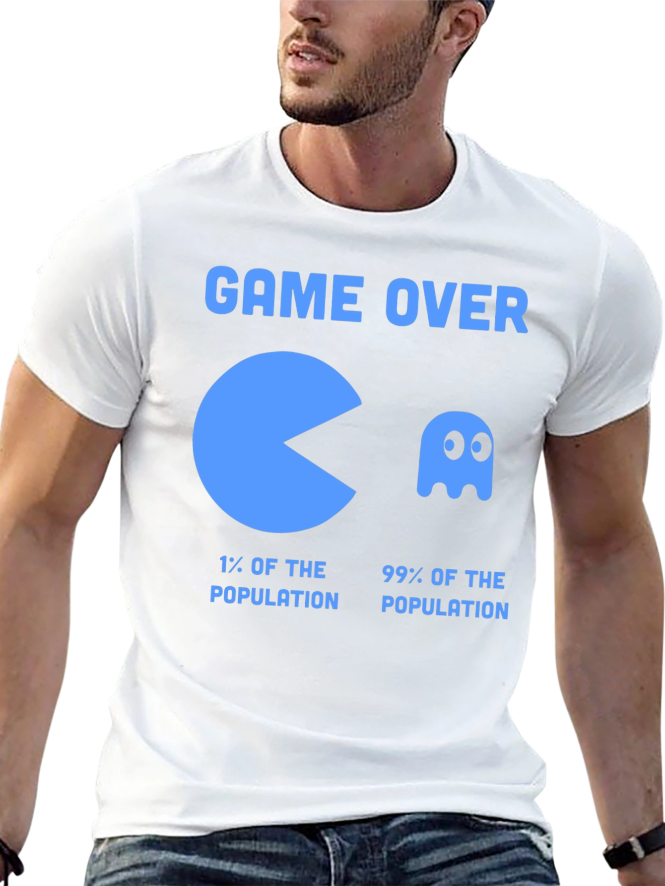 Black Game Over Pac-Man T-Shirt Funny Gamer Tee view 13