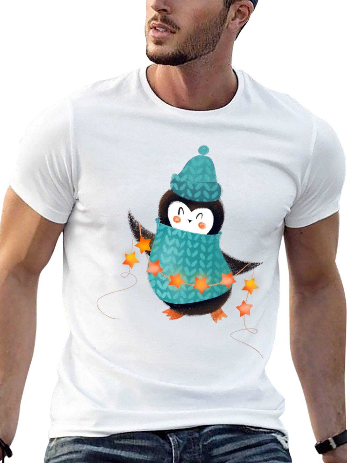 Black Festive Penguin T-Shirt - Holiday Ready! view 13
