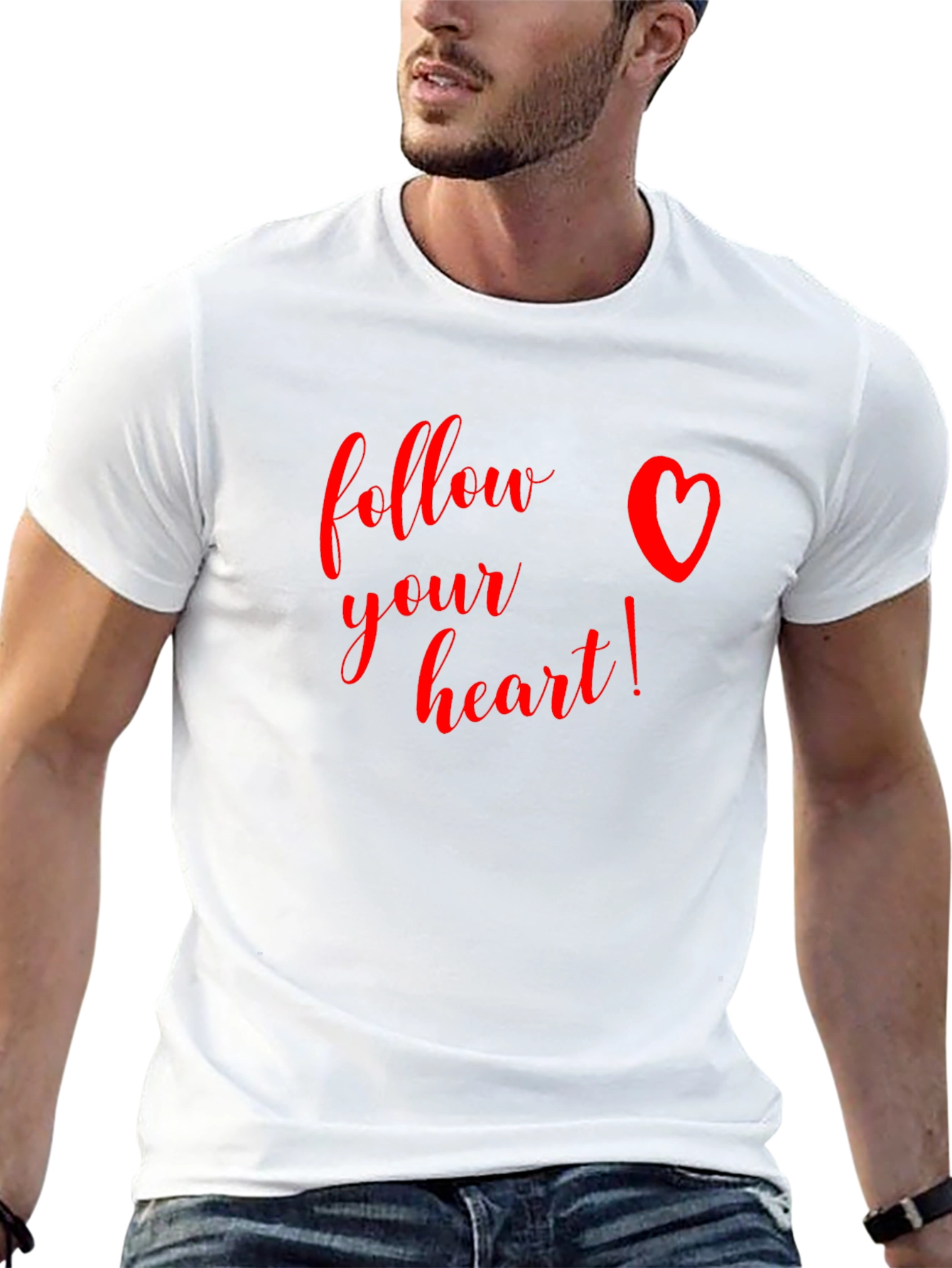 Black Follow Your Heart Graphic Tee - Black view 13