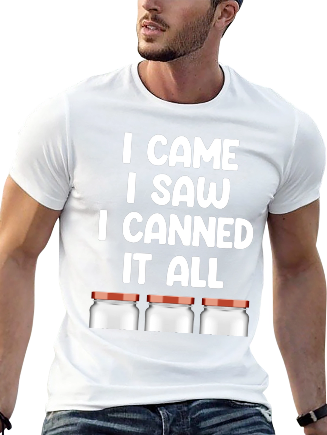 Black I CAME I SAW I CANNED T-Shirt view 13