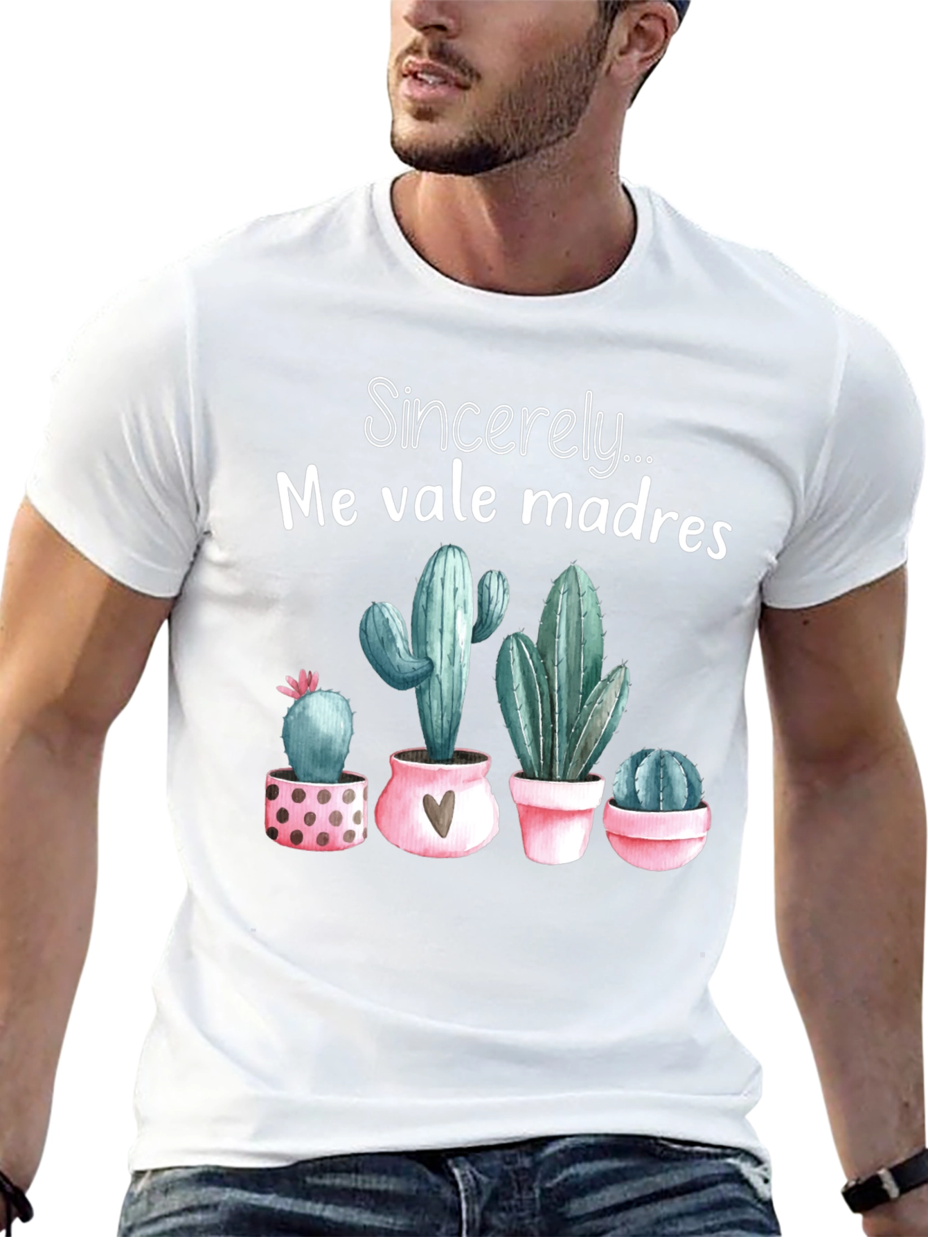 Black Me Vale Madres Cactus T-Shirt - Funny Graphic Tee view 13