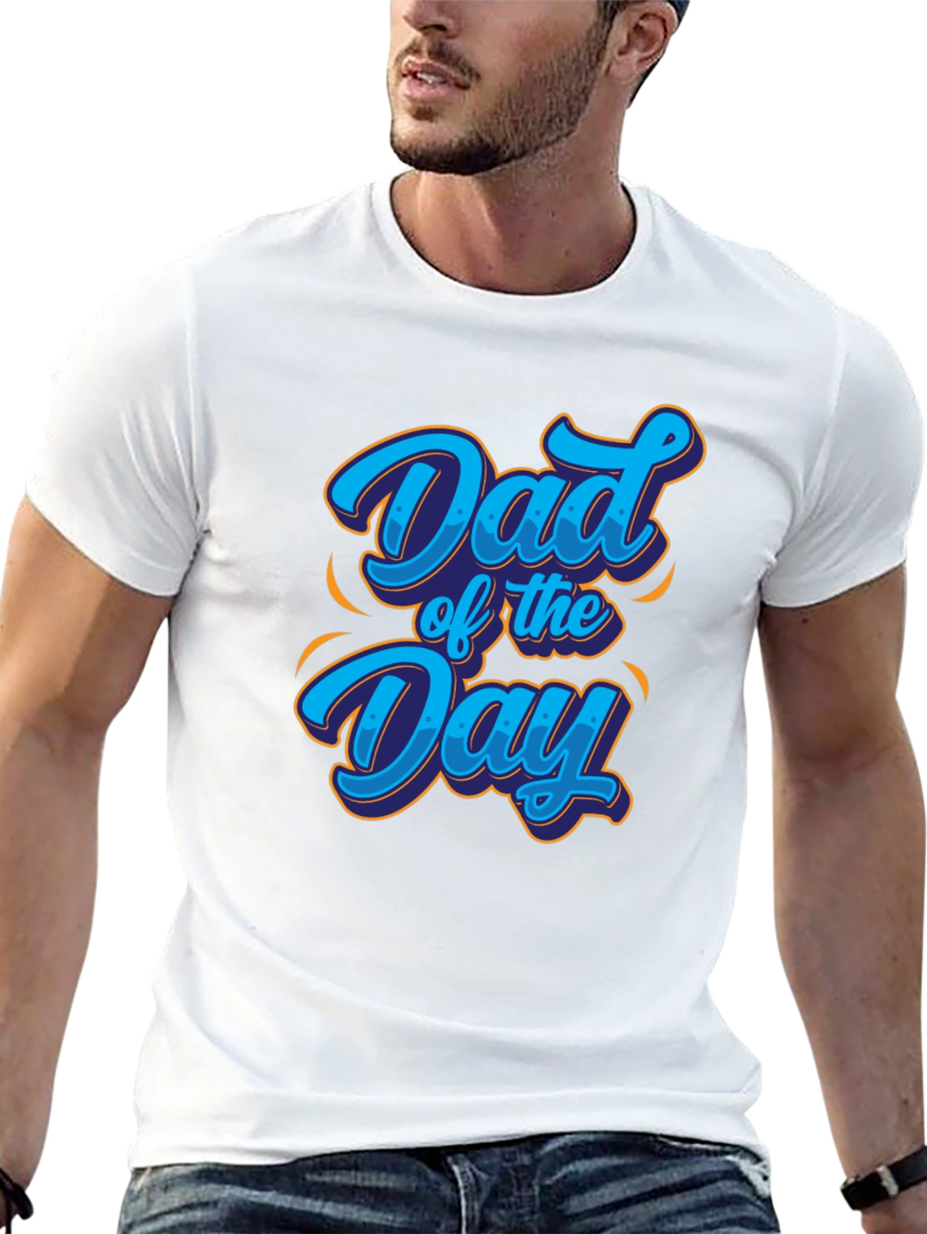 Black Dad of the Day Graphic T-Shirt - Black view 13