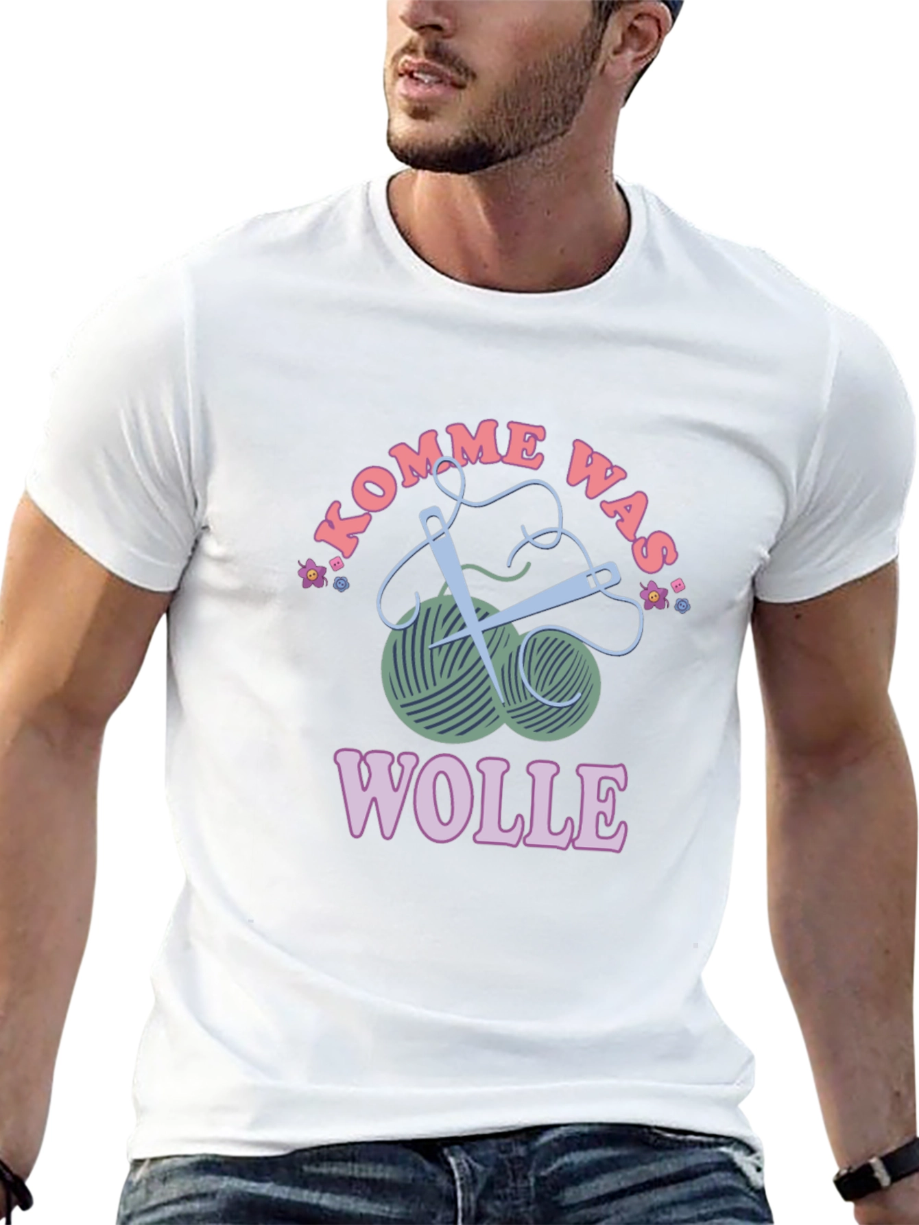Black Kommen Was Wolle T-Shirt - Knitting Love view 13