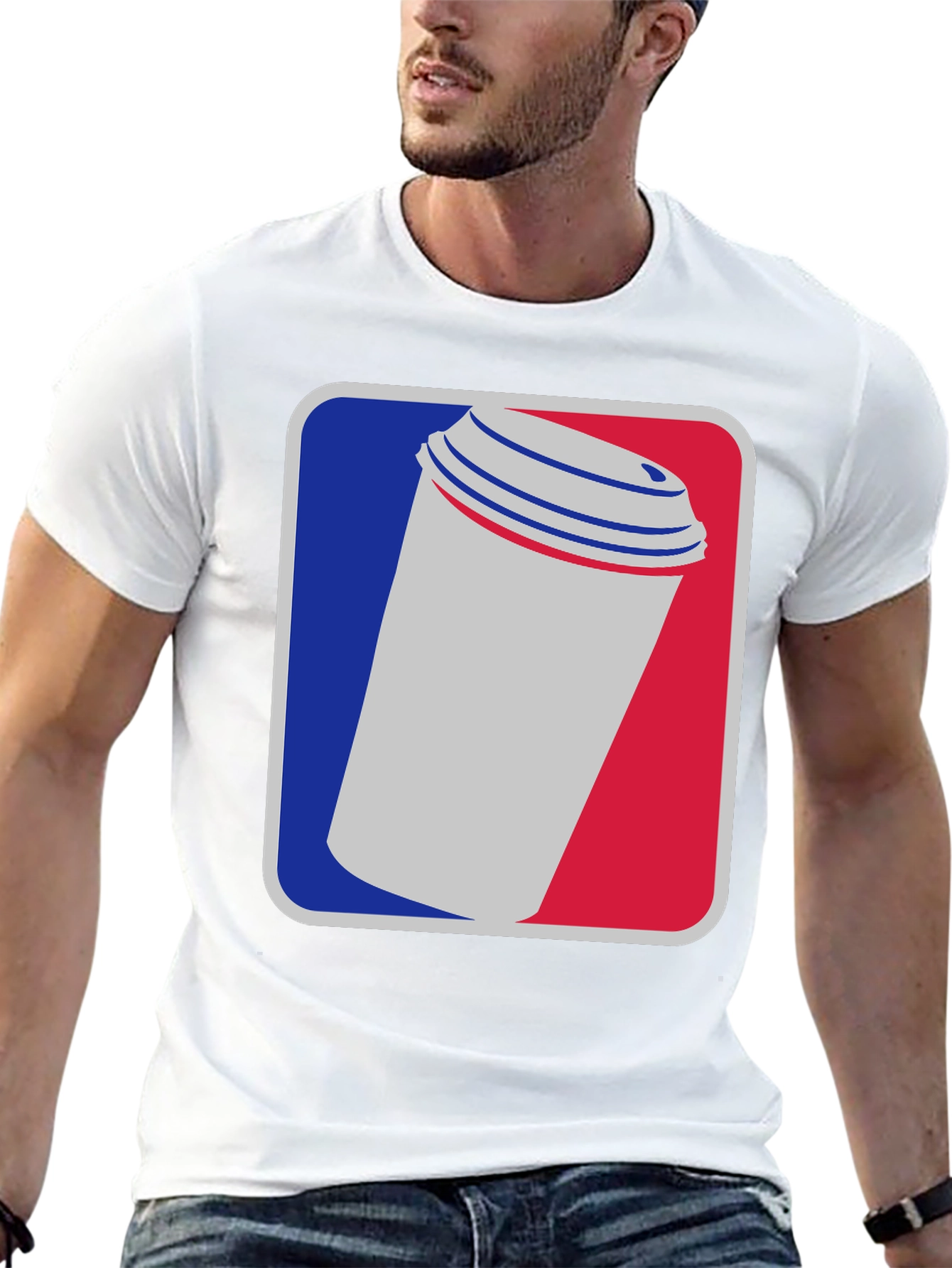 Black Coffee Cup Graphic Tee - Black Cotton T-Shirt view 13