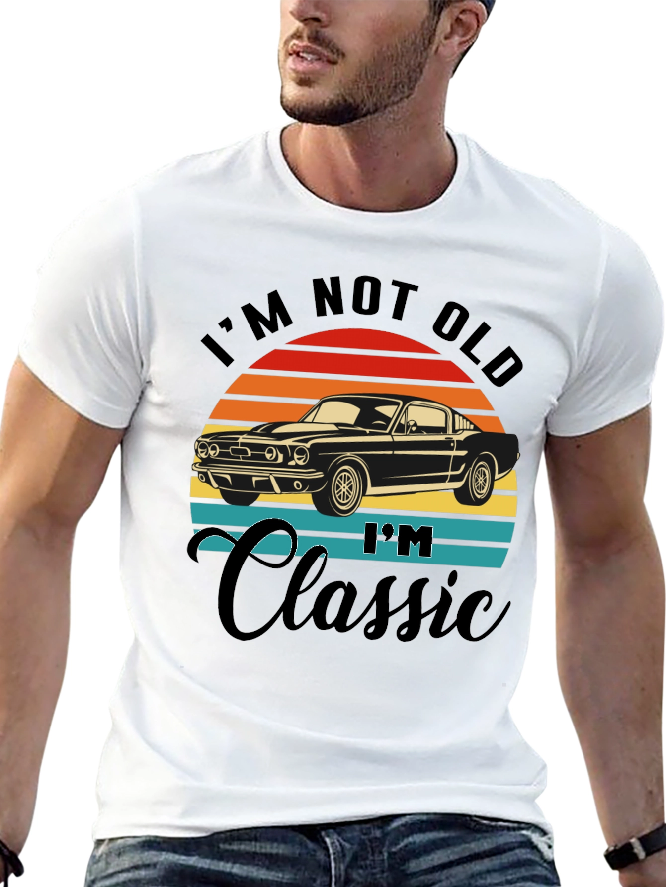 Black I'm Not Old I'm Classic Car T-Shirt view 13