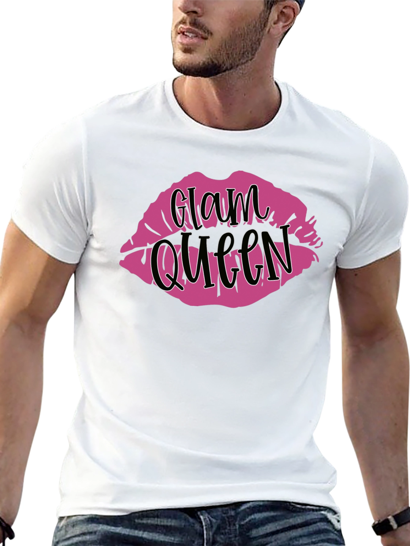 Black Glam Queen Lips Graphic T-Shirt view 13