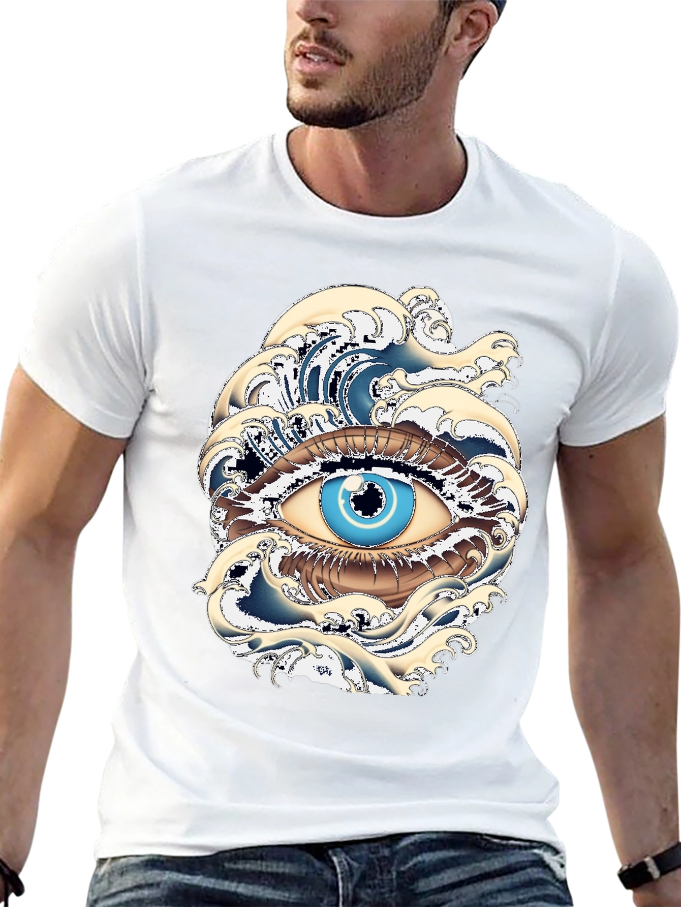 Black Eye of the Ocean Graphic Tee - Black view 13