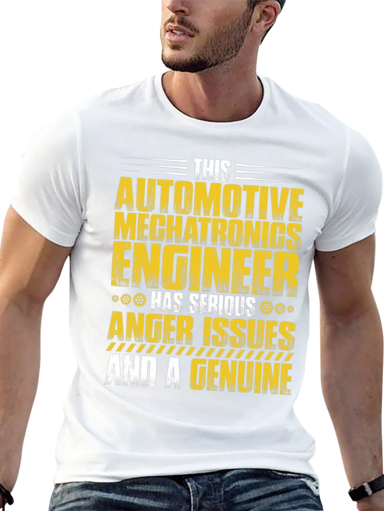 Black Automotive Mechatronics Engineer T-Shirt view 13