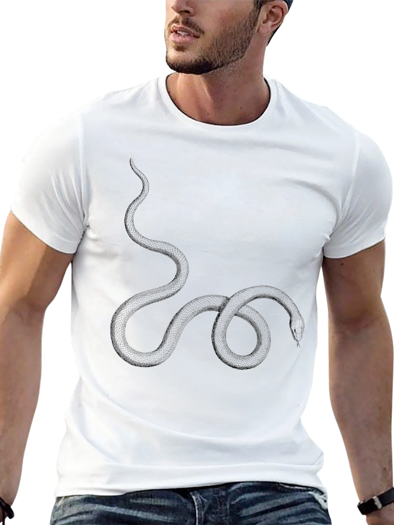 Black Black Snake Graphic Tee - Mens view 13