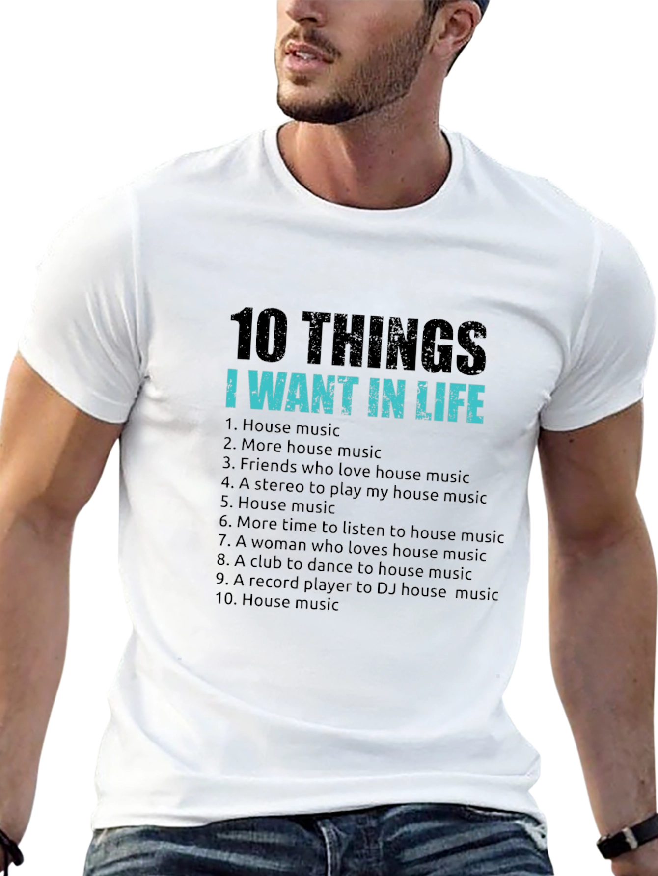 Black House Music Lover T-Shirt - 10 Things I Want In Life view 13