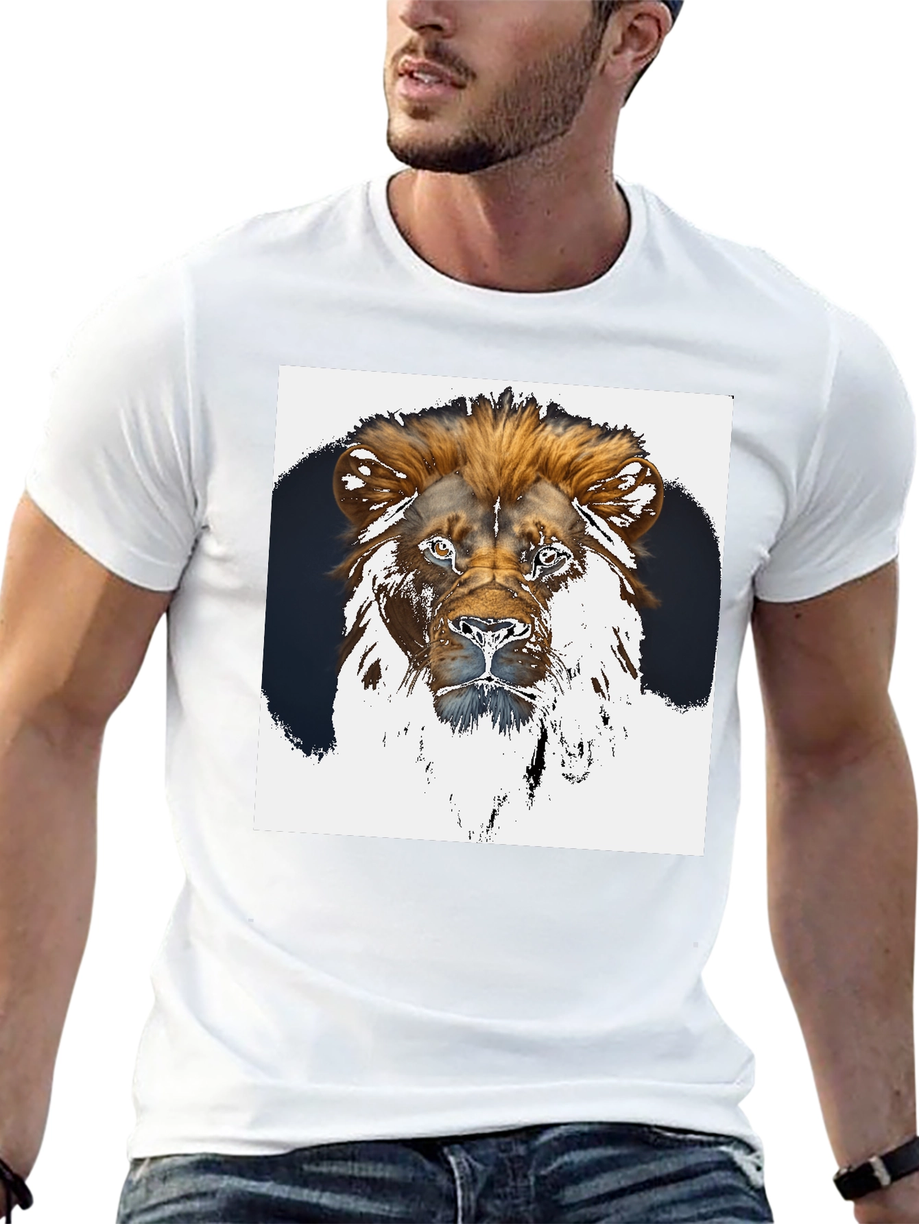 Black Lion Graphic Tee - Black Short Sleeve Shirt view 13
