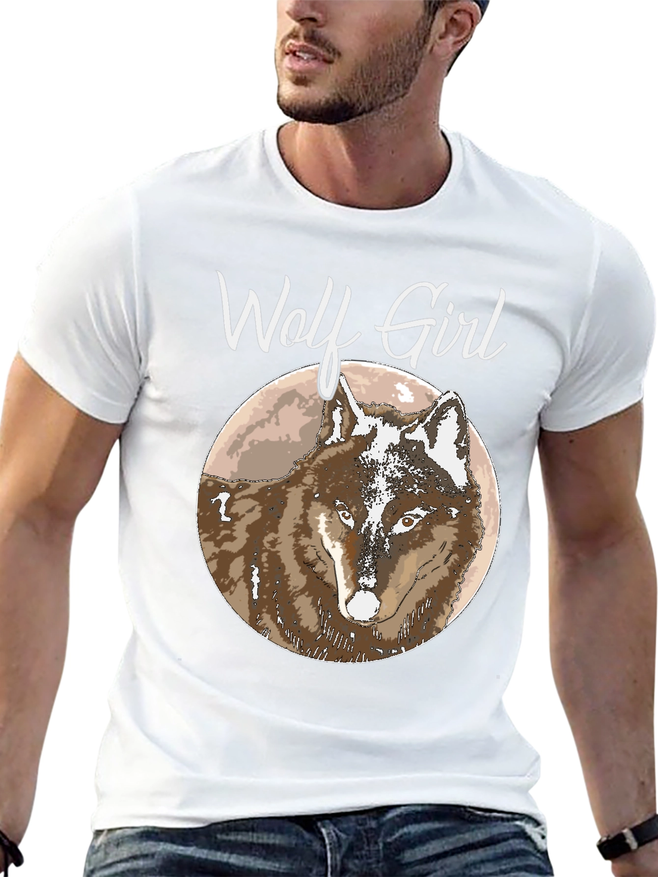 Black Wolf Girl T-Shirt view 13