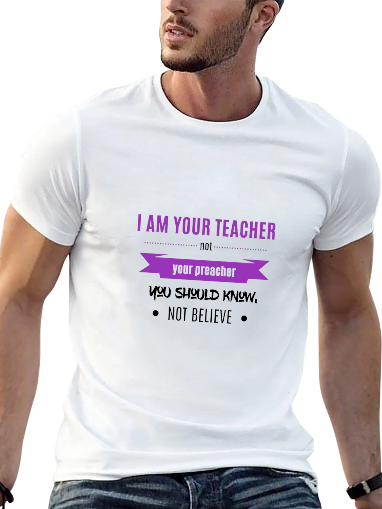 Black Teacher Vs. Preacher Graphic Tee view 13