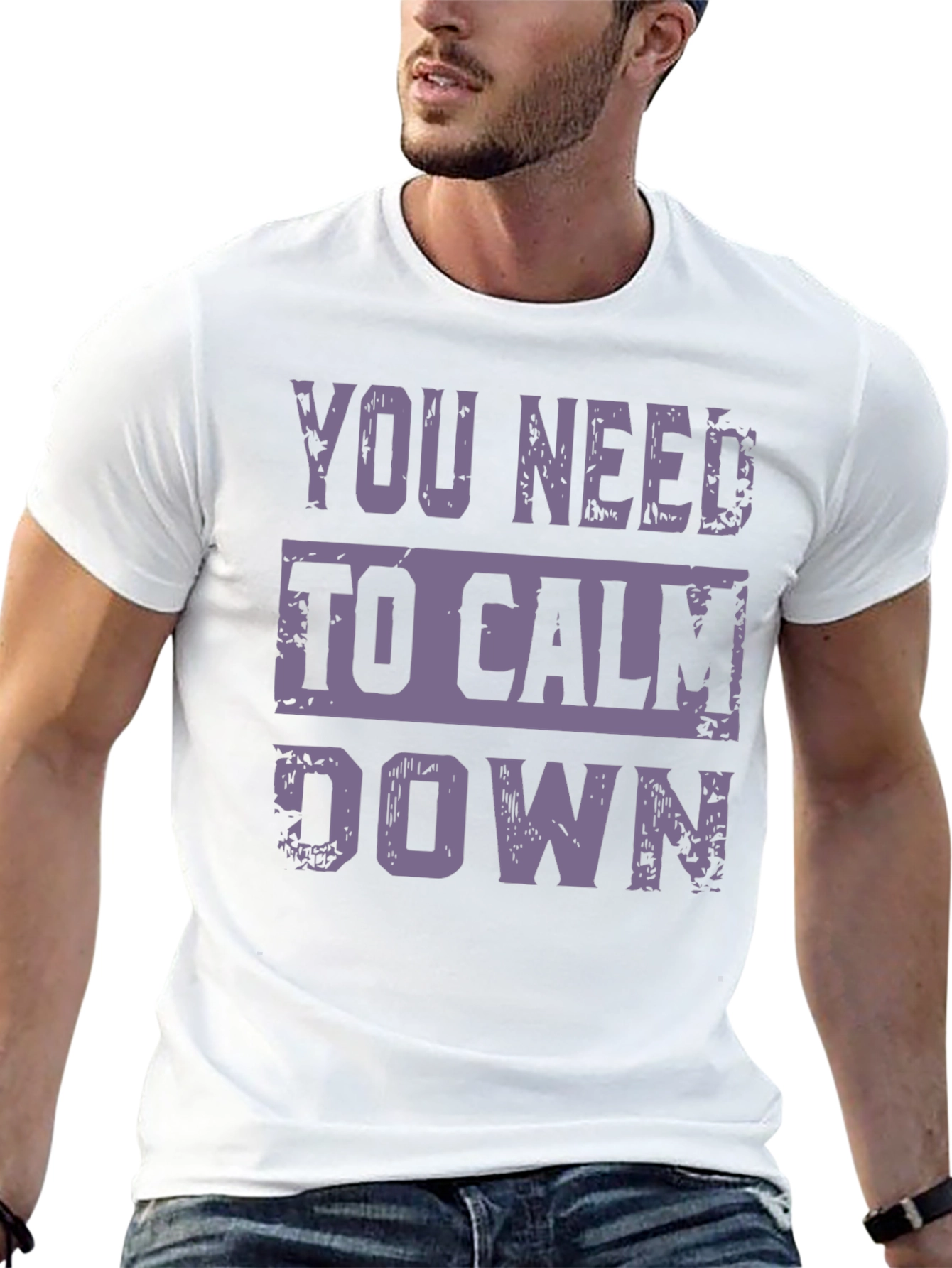 Black You Need To Calm Down Novelty Graphic Tee view 13