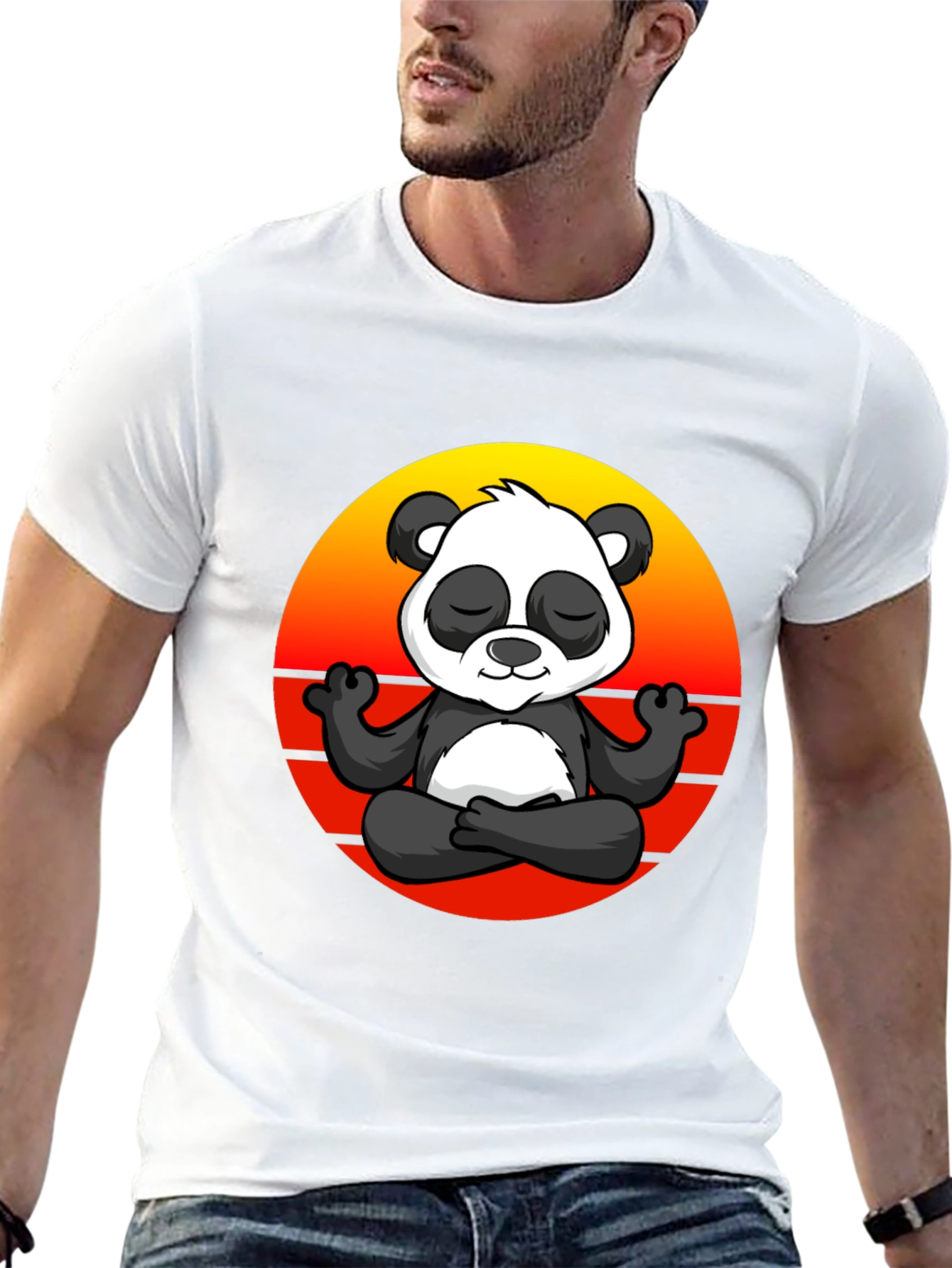 Black Zen Panda Graphic Tee - Black T-Shirt view 13