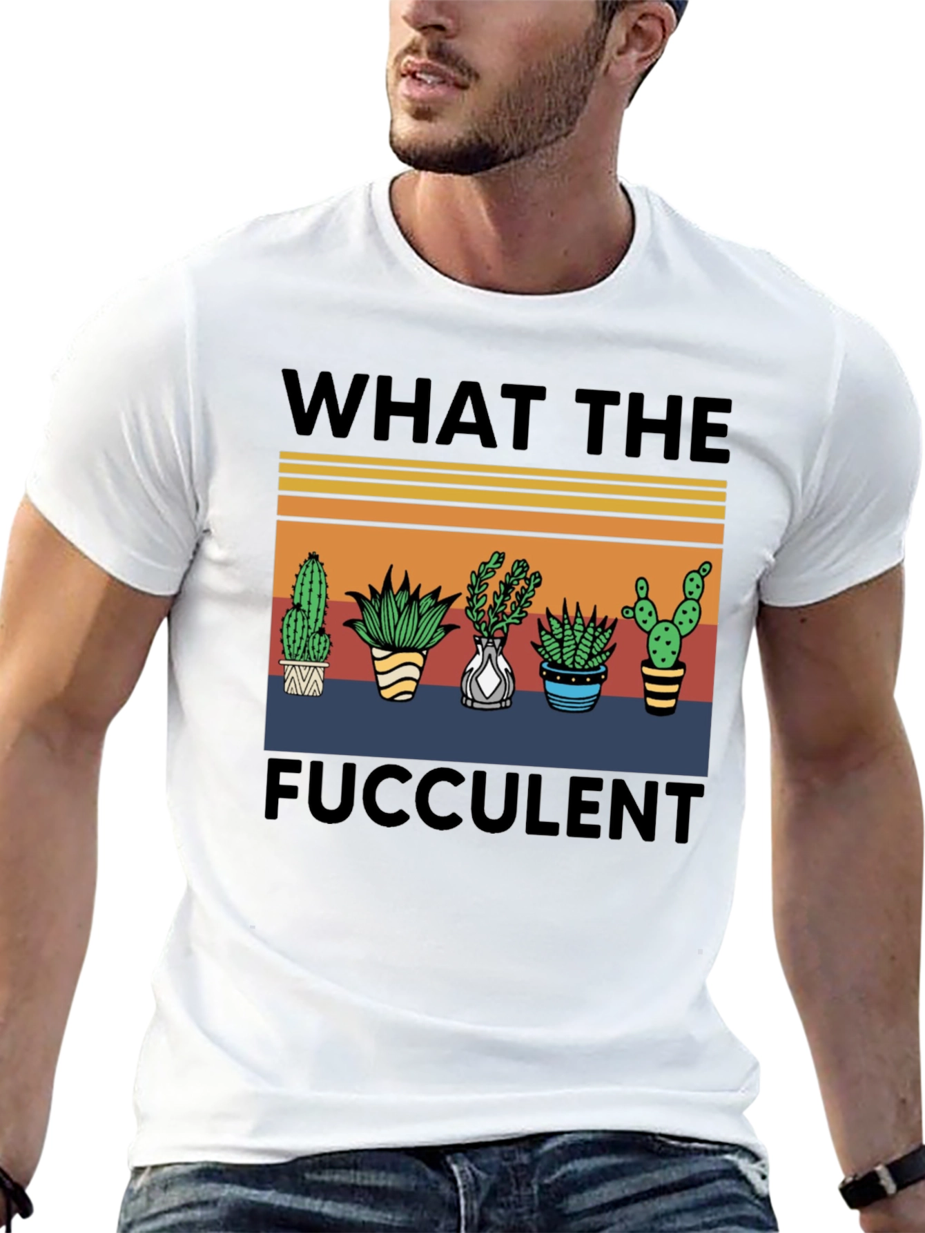 Black What The Fucculent T-Shirt view 13